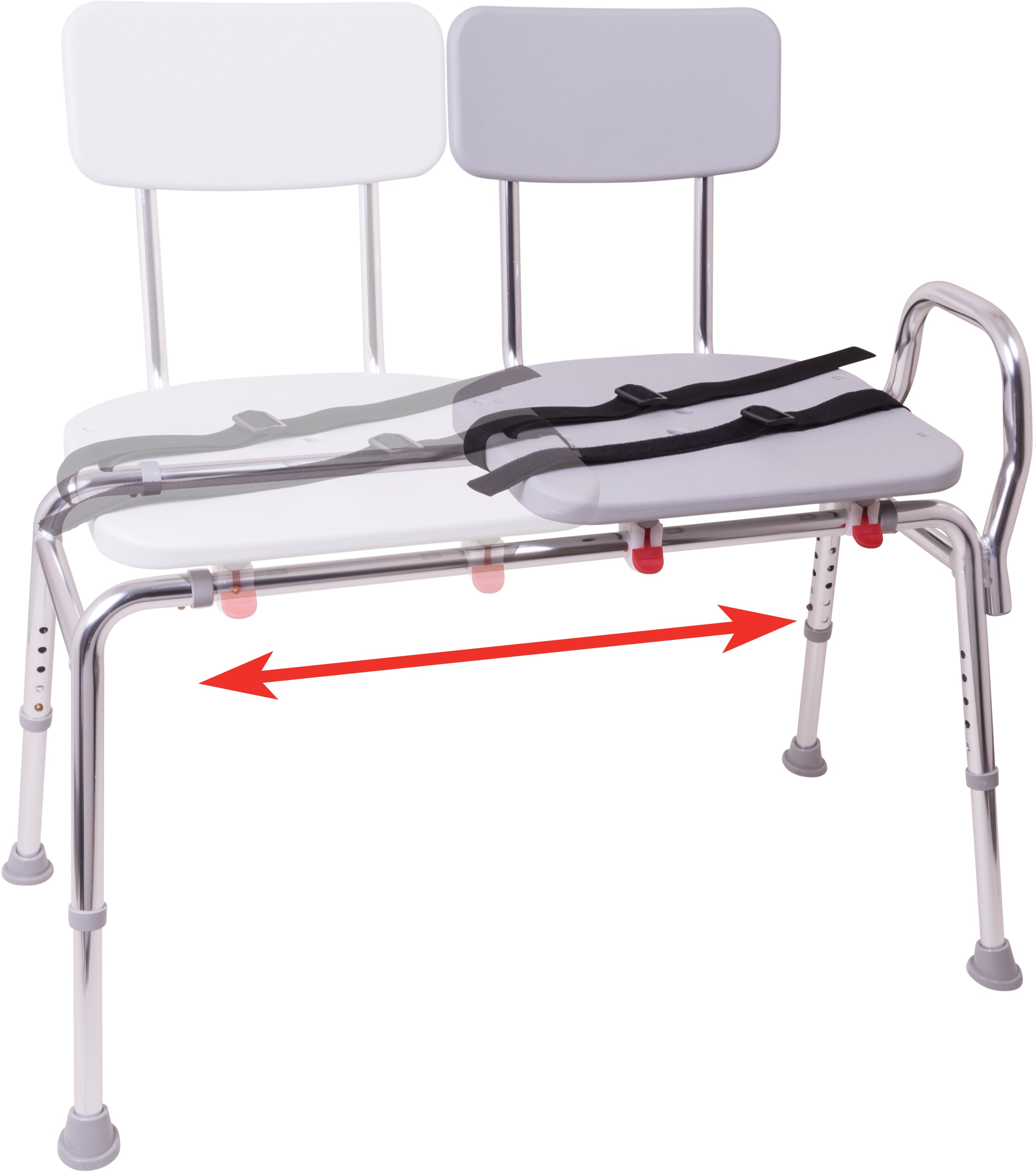 Compass Health Sliding Transfer Bench with Seat and Back
