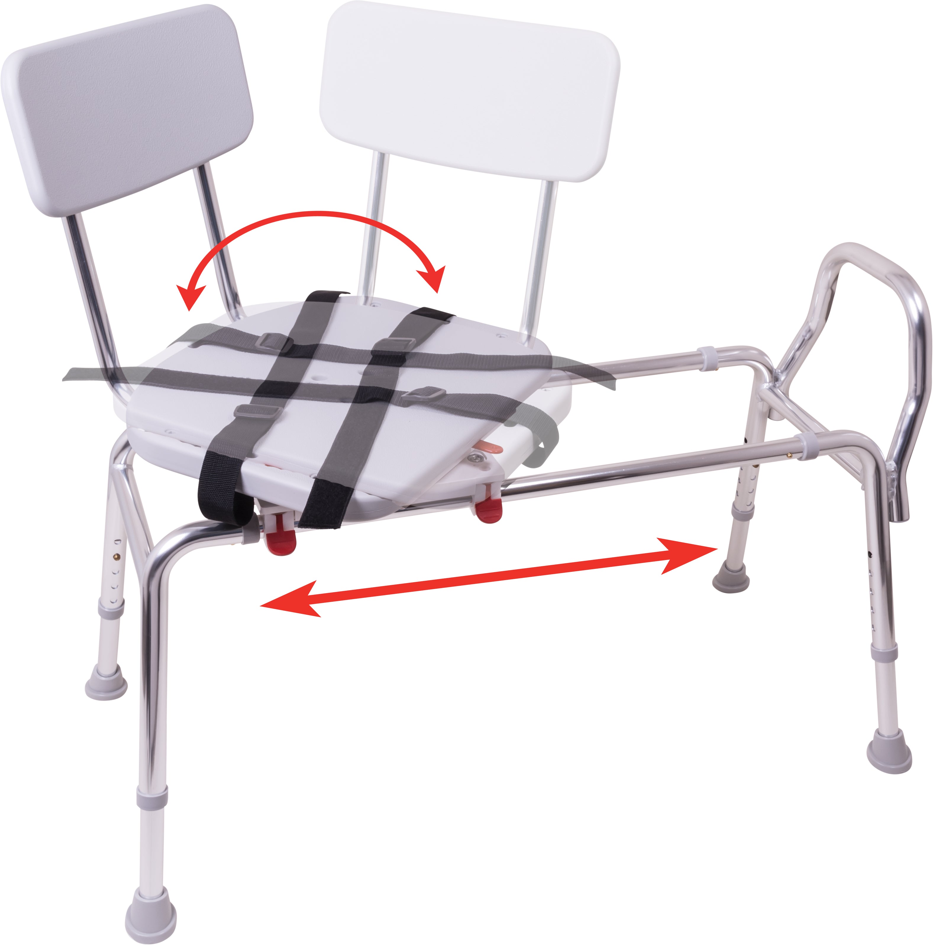 Eagle Health Supplies Sliding Tub Transfer Bench with Swivel Seat (77662)