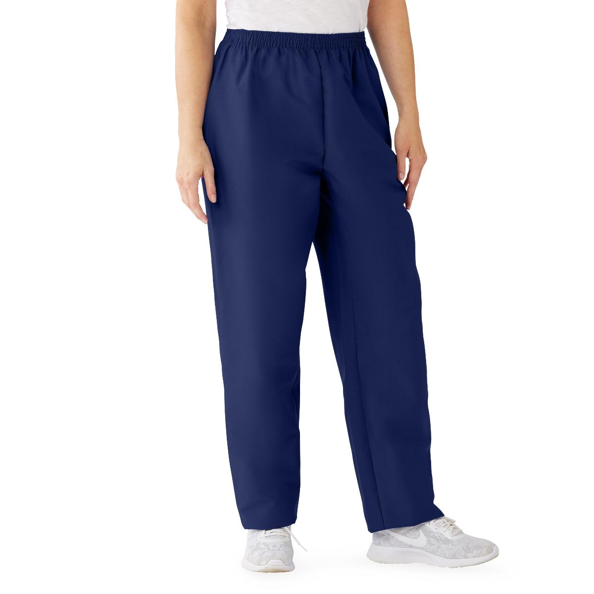 Medline ComfortEase Women's Elastic Waist Scrub Pants with 2 Pockets (Style 8850)