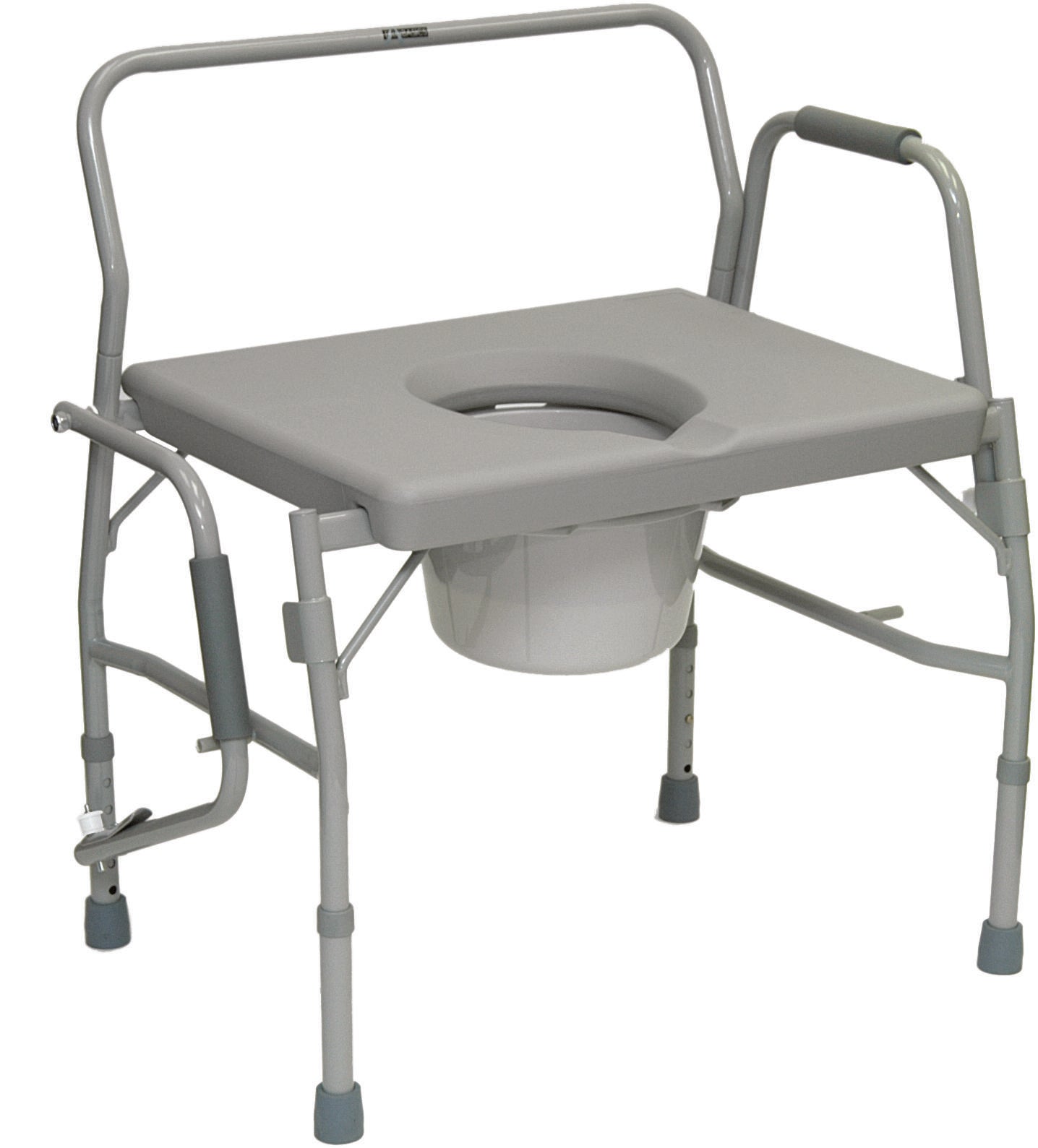 Compass Health ProBasics Bariatric Drop-Arm Commode, 650 lb Weight Capacity, Sold 1/cs