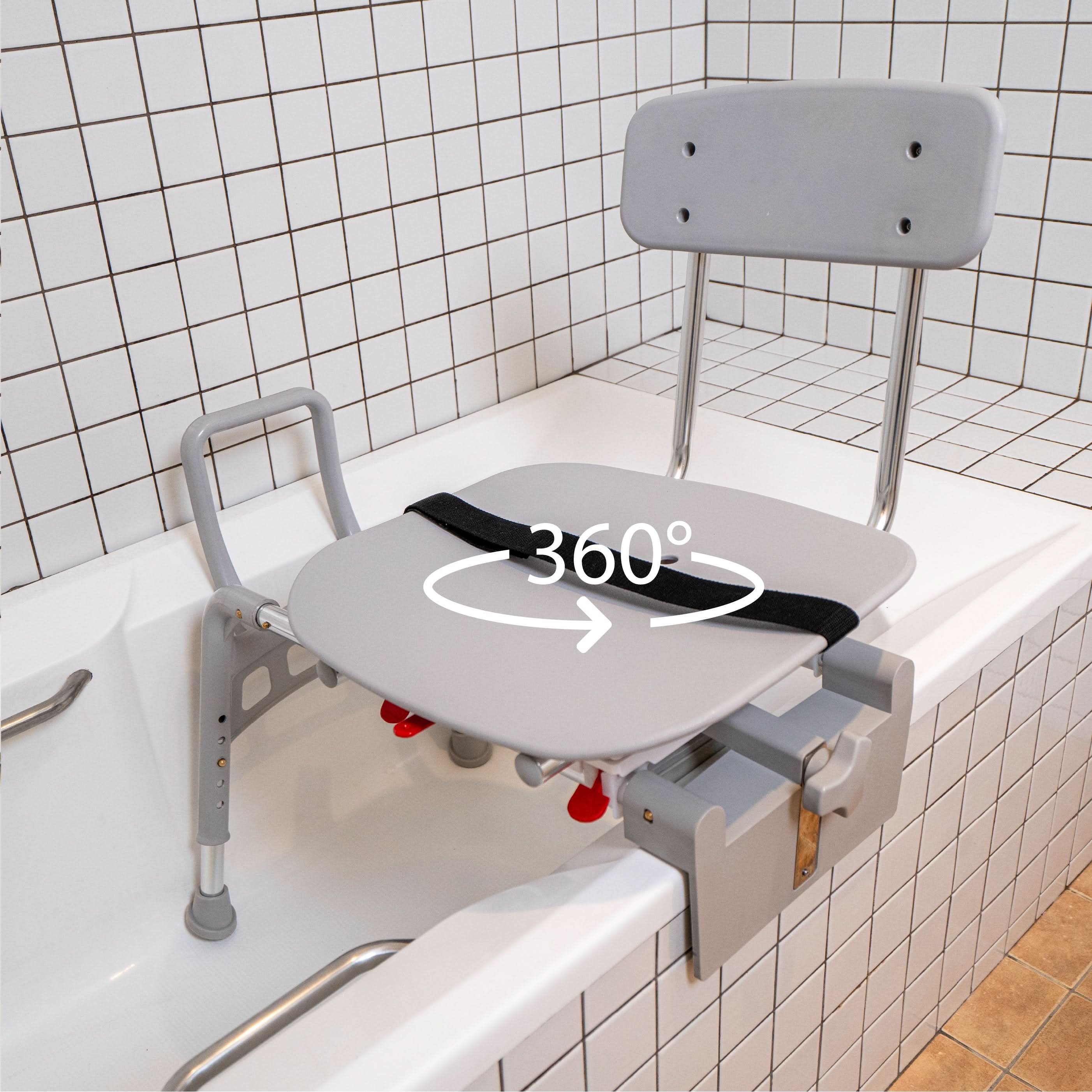 Eagle Health Supplies Tub-Mount Sliding Tub Transfer Bench with Swivel Seat - ERGO Series (78768)