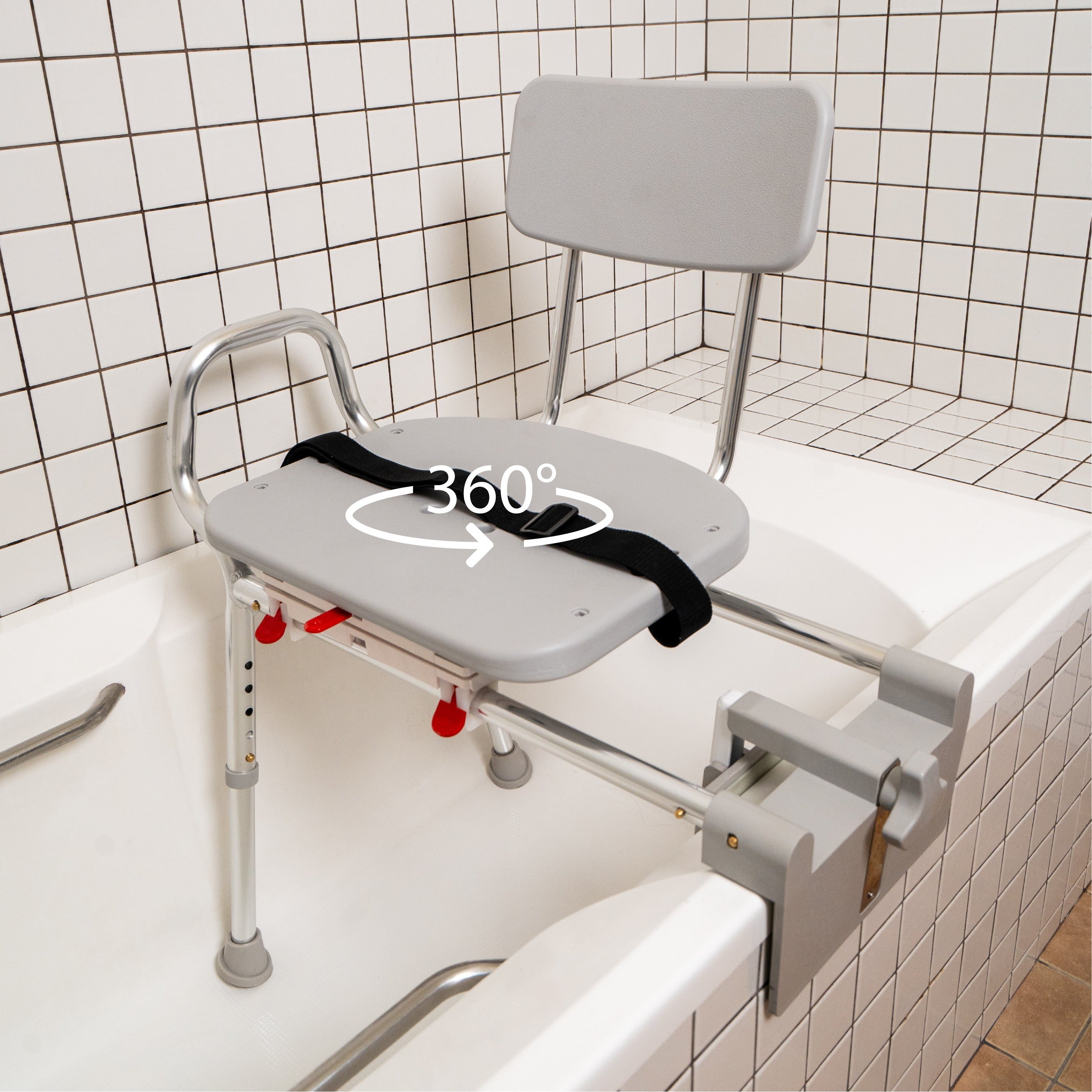 Eagle Health Supplies Tub-Mount Sliding Tub Transfer Bench with Swivel Seat (77762)