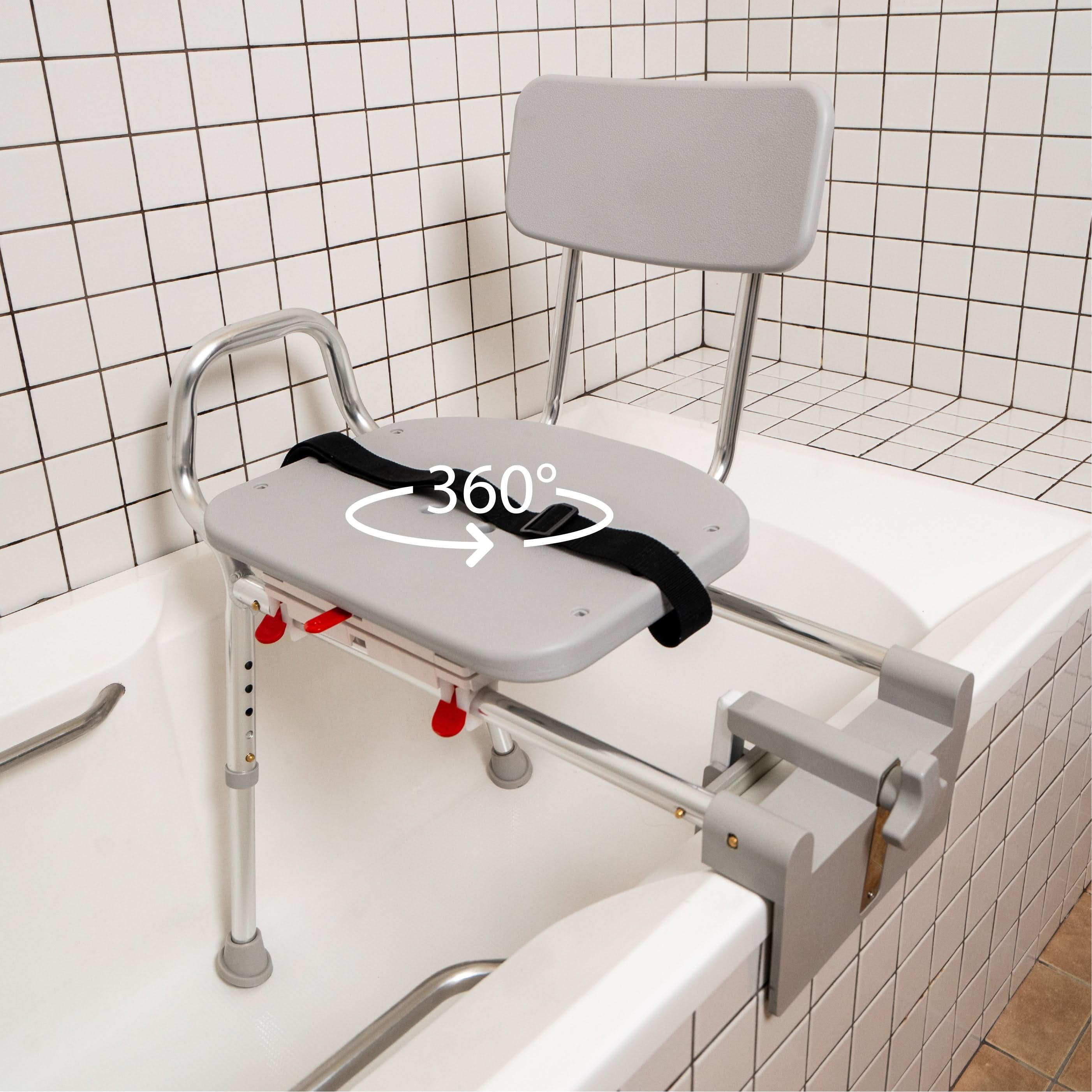 Eagle Health Supplies Tub-Mount Sliding Tub Transfer Bench with Swivel Seat (77762)