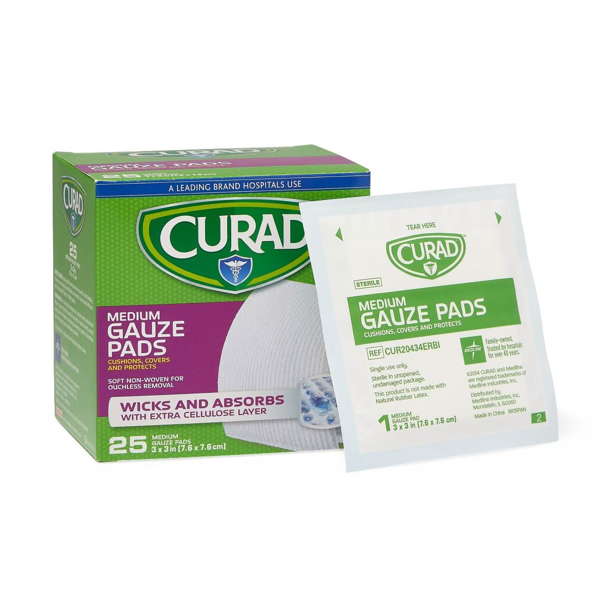 Medline Curad Retail Packaged Sterile Pro Gauze