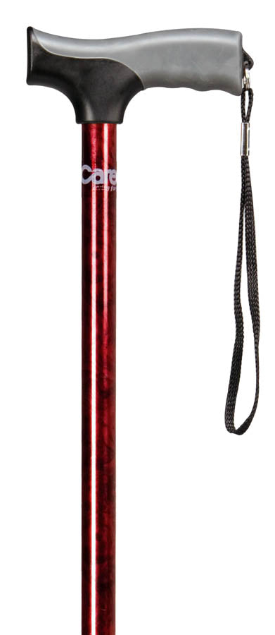 Compass Health Carex Soft Grip Derby Cane - Designer Red
