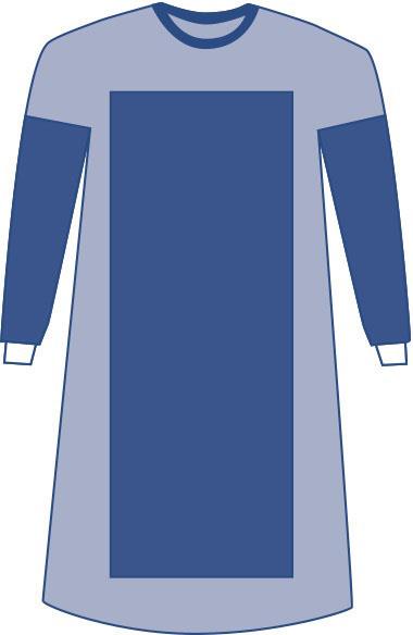 Medline Sirus Sterile Poly-Reinforced Extra-Long Surgical Gowns