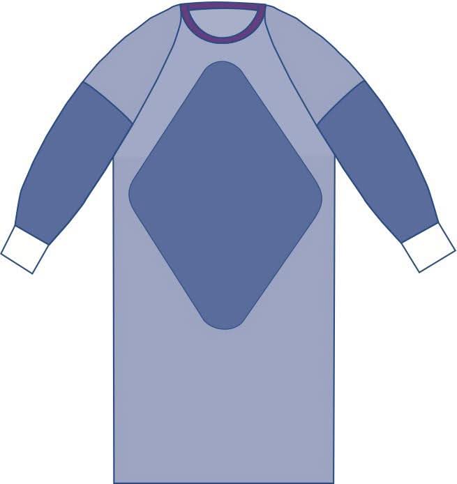 Medline Non Sterile Fabric Reinforced Sirus Gown