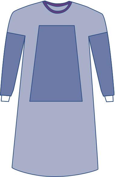Medline Nonsterile Fabric-Reinforced Aurora Gowns