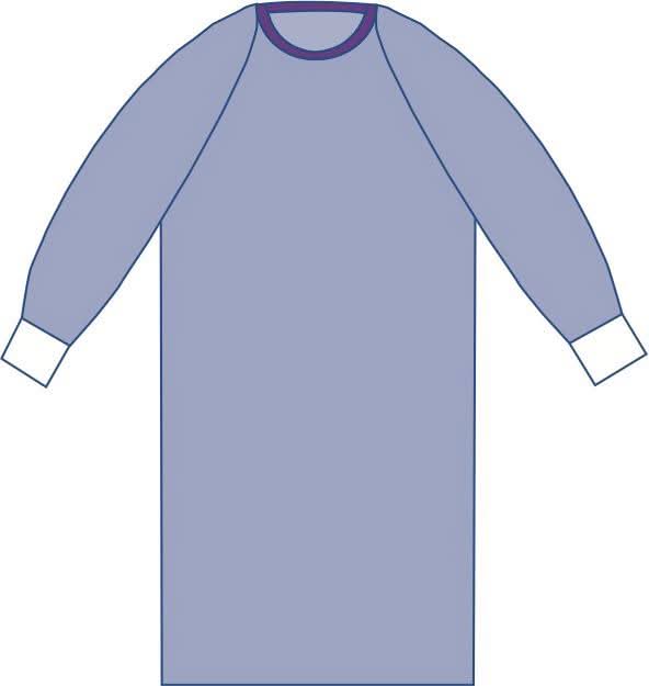 Medline Sterile Non-Reinforced Aurora Surgical Gowns with Raglan Sleeves