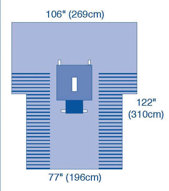 Medline UltraGard Laparotomy T Drapes