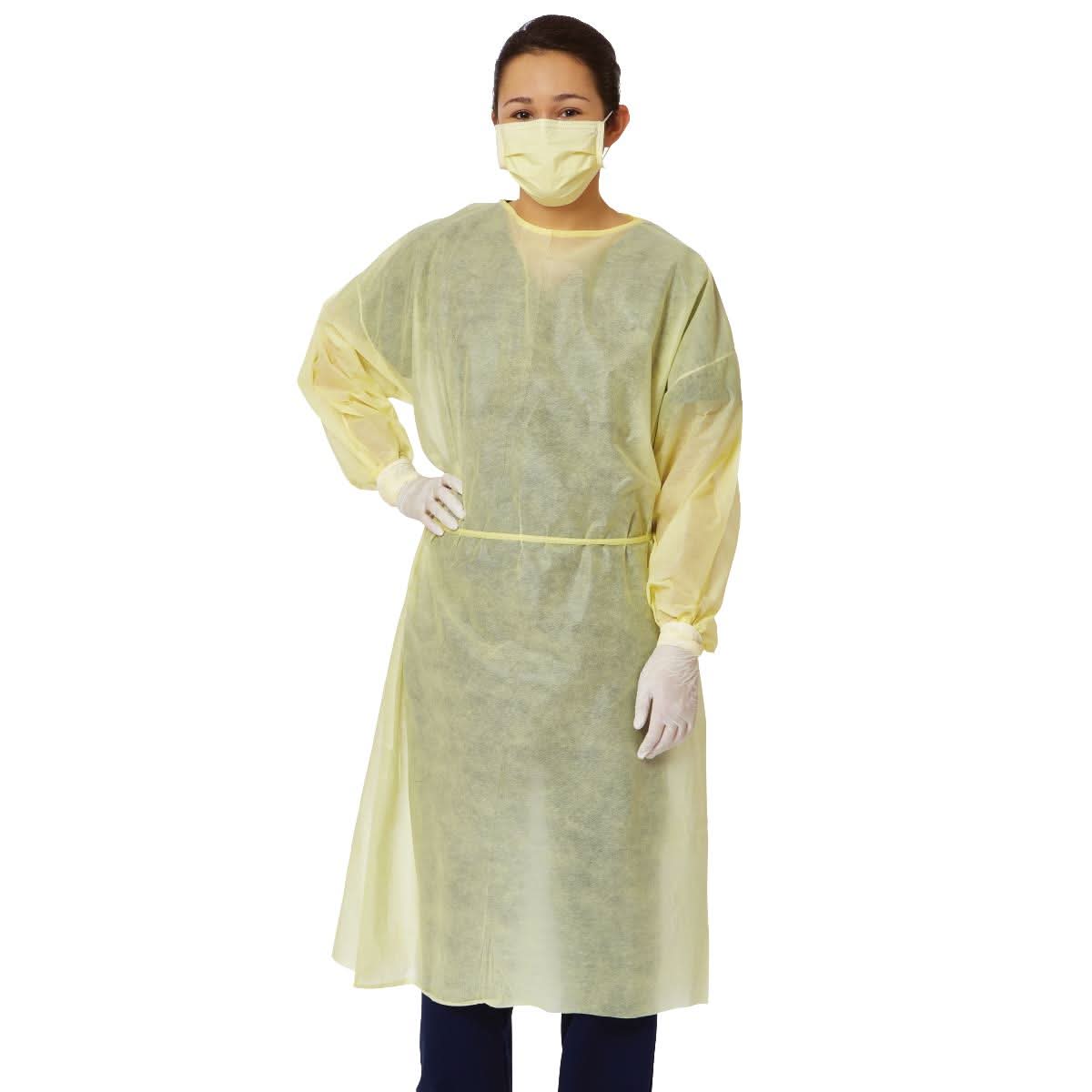 Medline Disposable Multilayer SMS Medium-Weight Cover Gown with Full Back