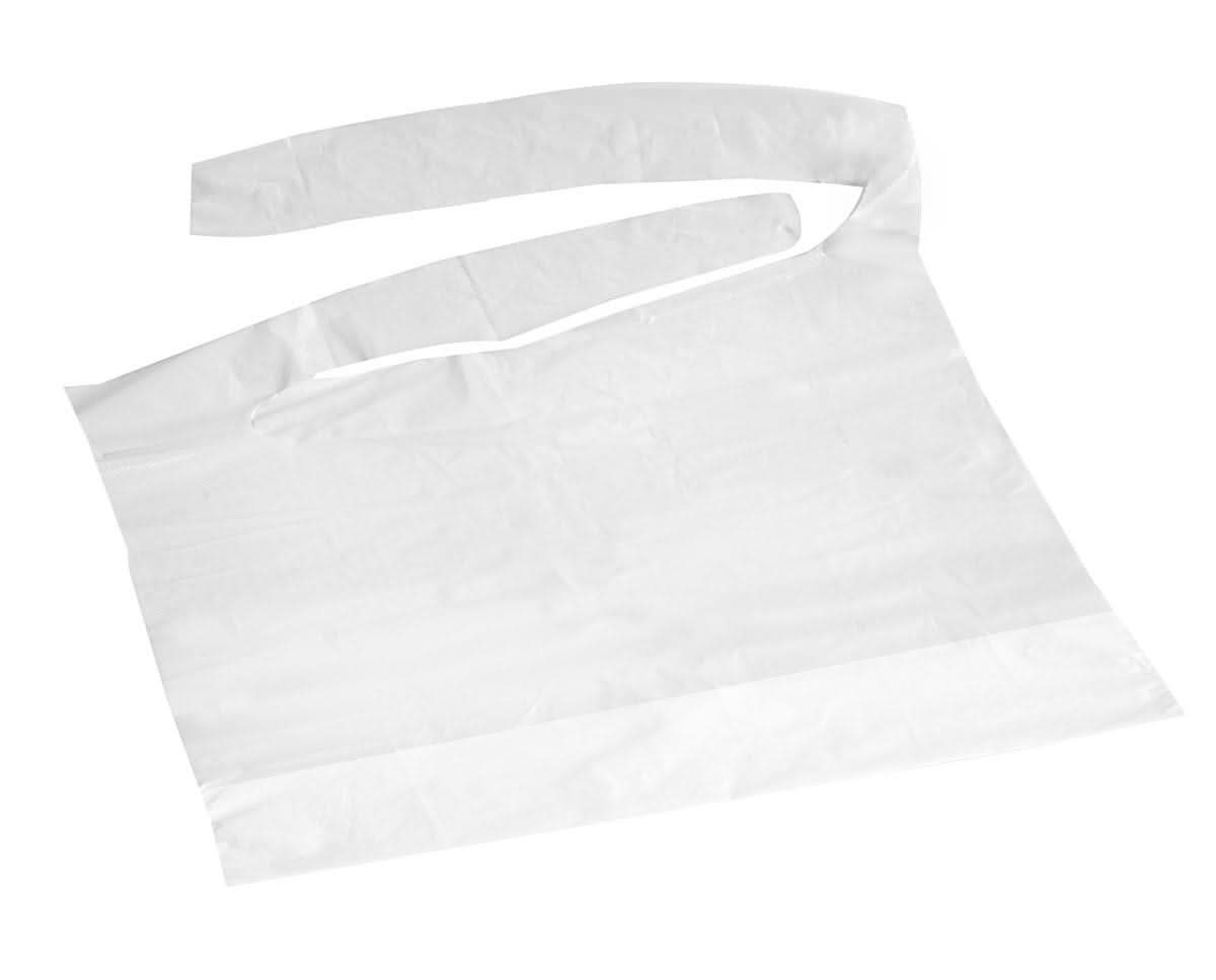 Medline Tie-On Disposable Waterproof Plastic Bibs