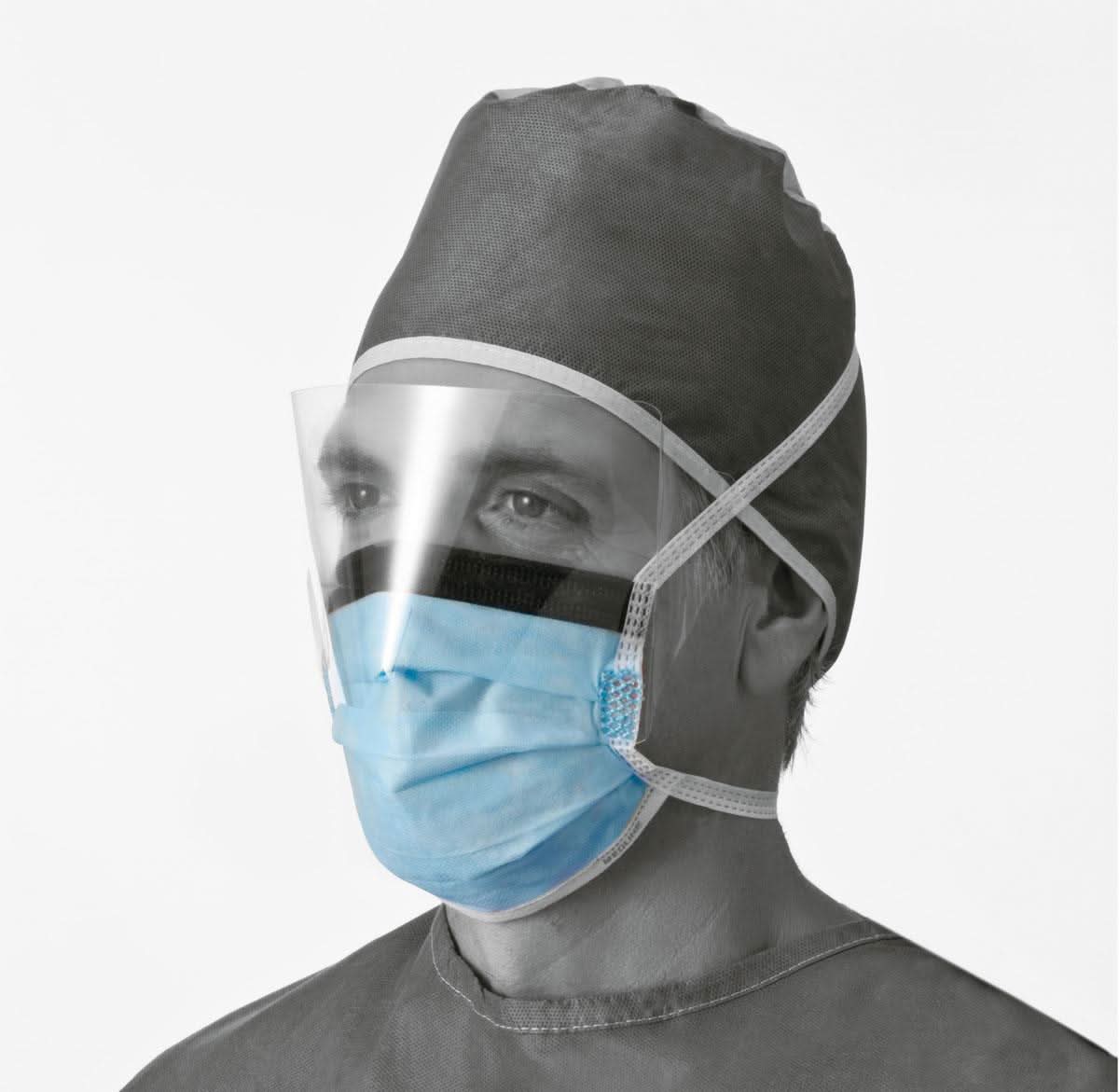 Medline Surgical Face Masks with Shield