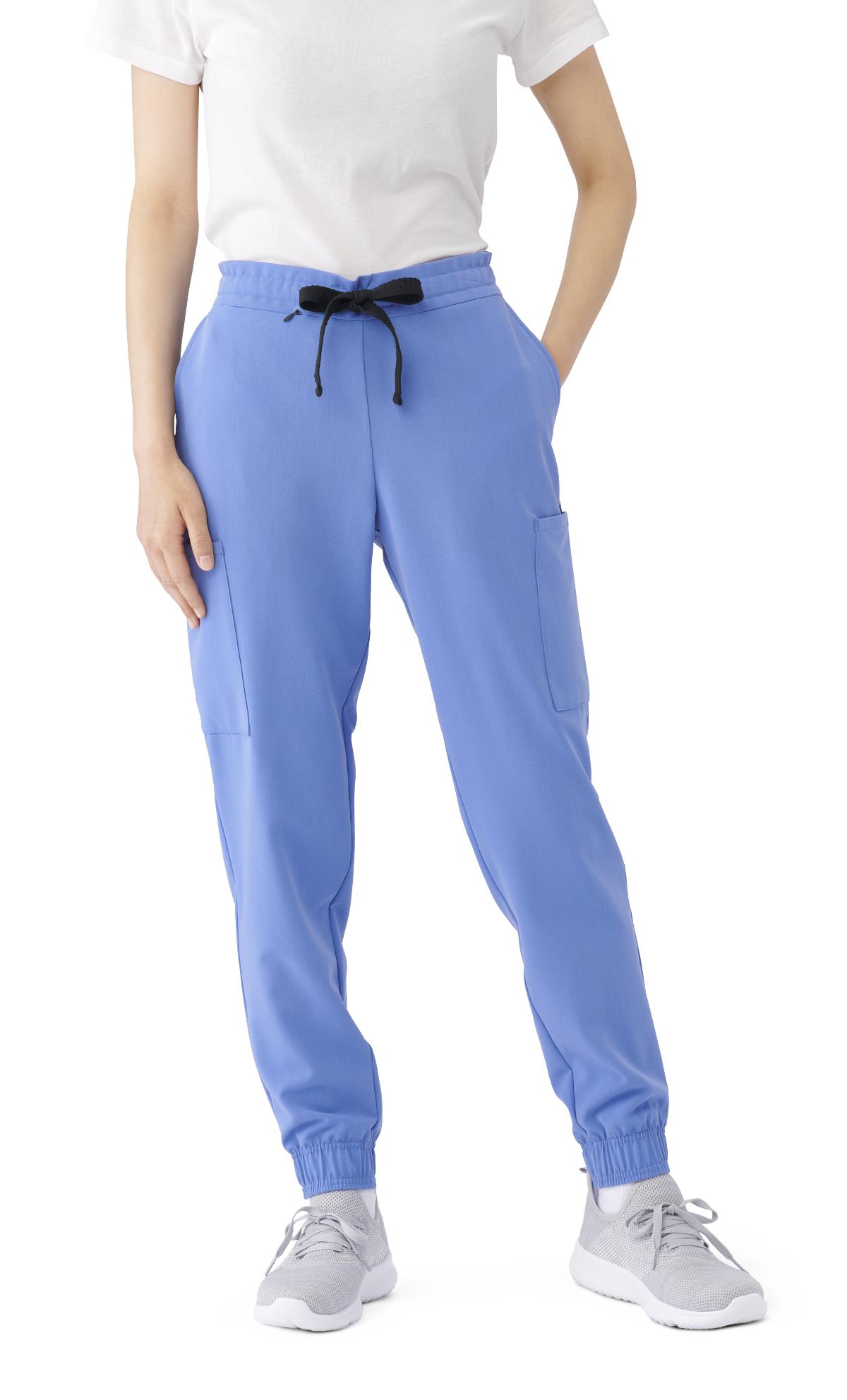 Medline First AVE Women's 7-Pocket Jogger Scrub Pants (Style 2544) - Navy Blue