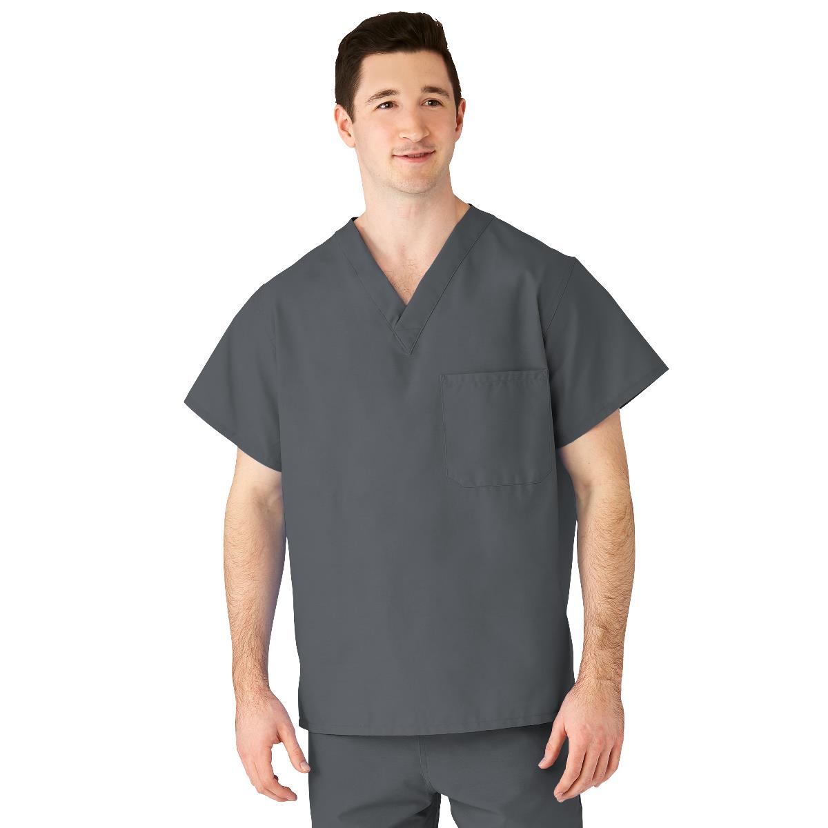 Medline AngelStat Unisex Reversible Scrub Tops with Medline Color Coding (Style 610)