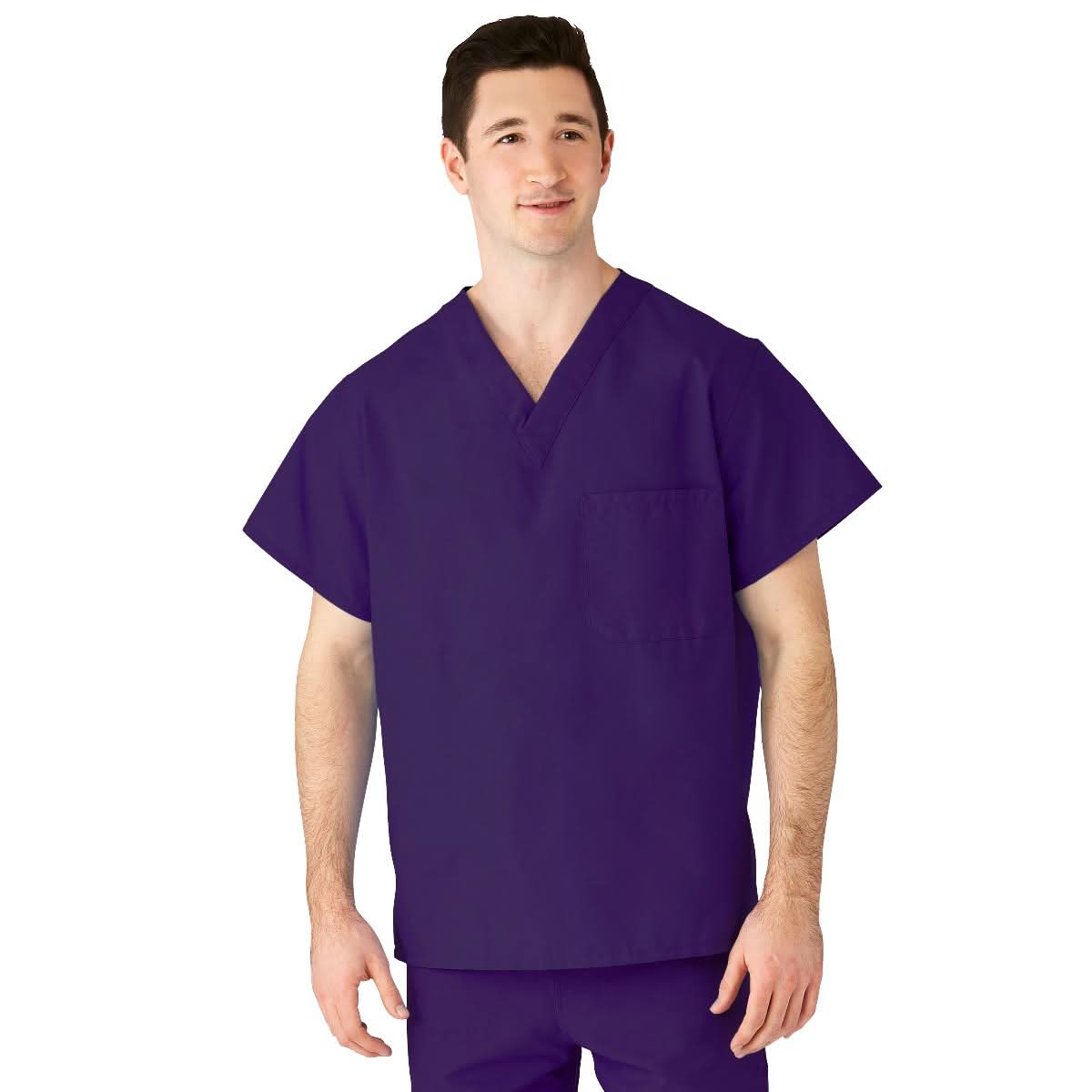 Medline 610 AngelStat Purple Scrub Tops ANGCC
