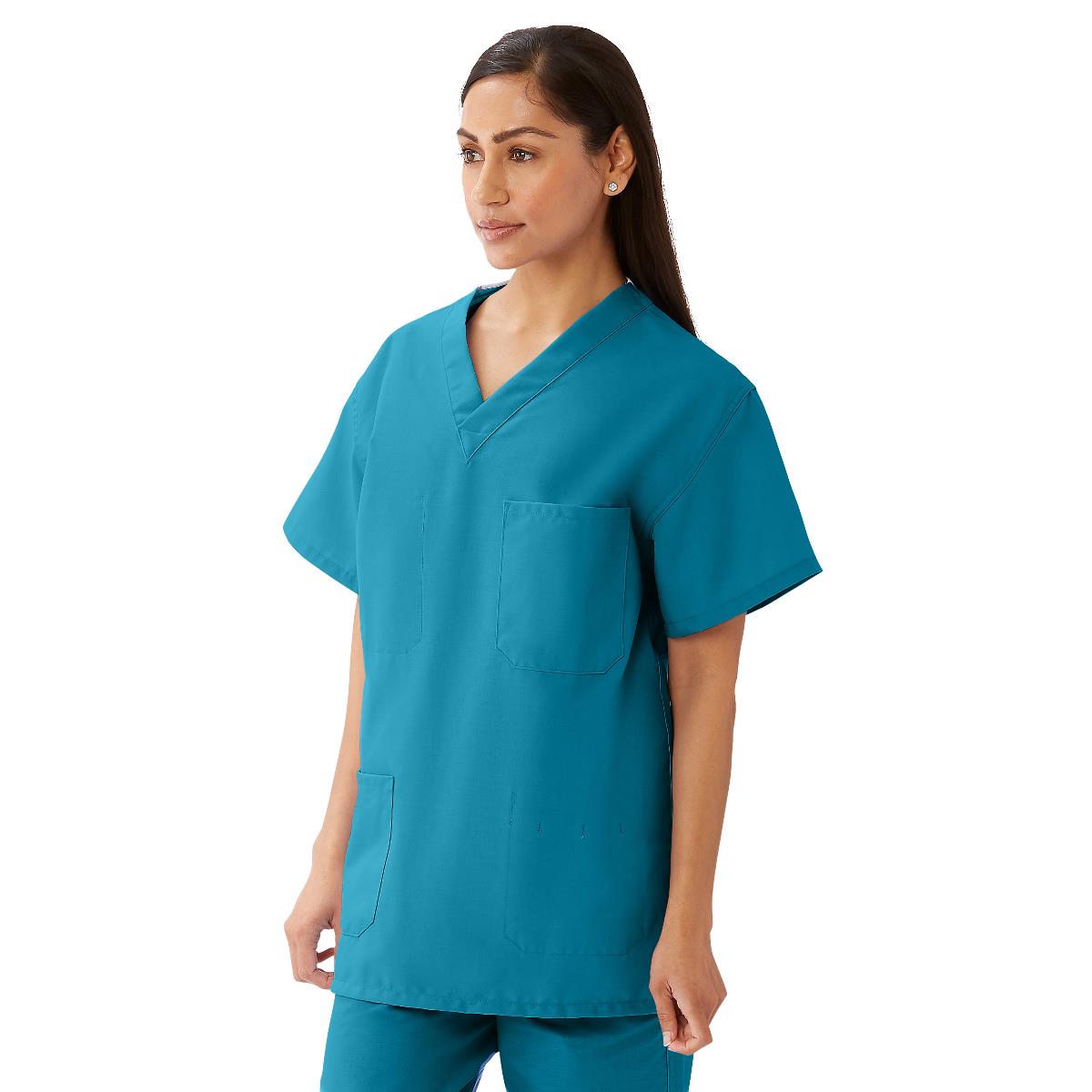 Medline AngelStat Unisex Reversible Scrub Tops with Medline Color Coding (Style 630)