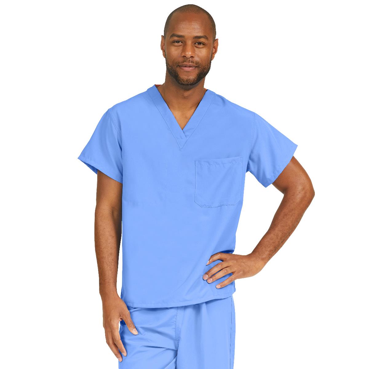 Medline Style 810 PerforMAX Unisex Scrub Tops - Misty Green