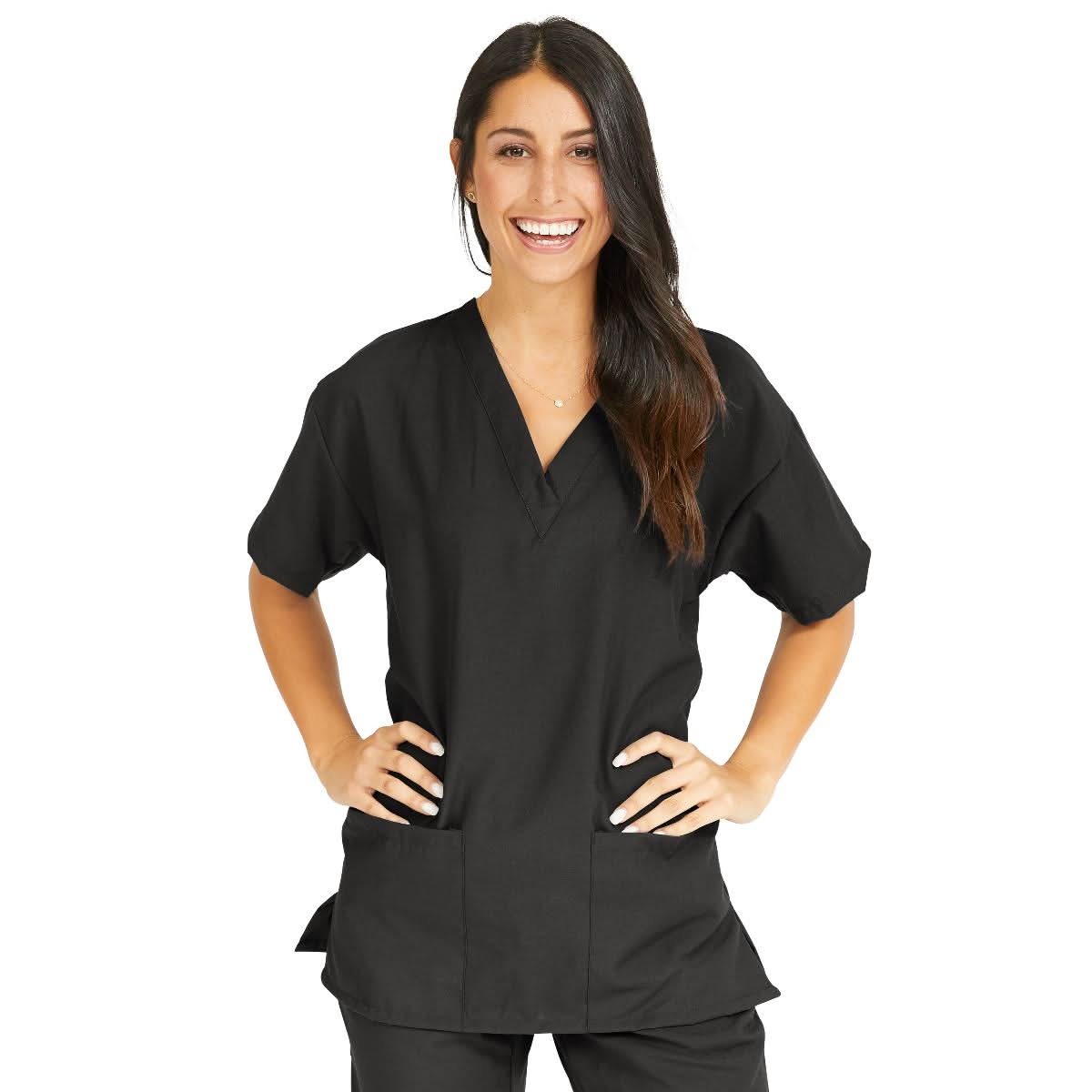 Medline PerforMAX Women's V-Neck Tunic Scrub Top with 2 Pockets