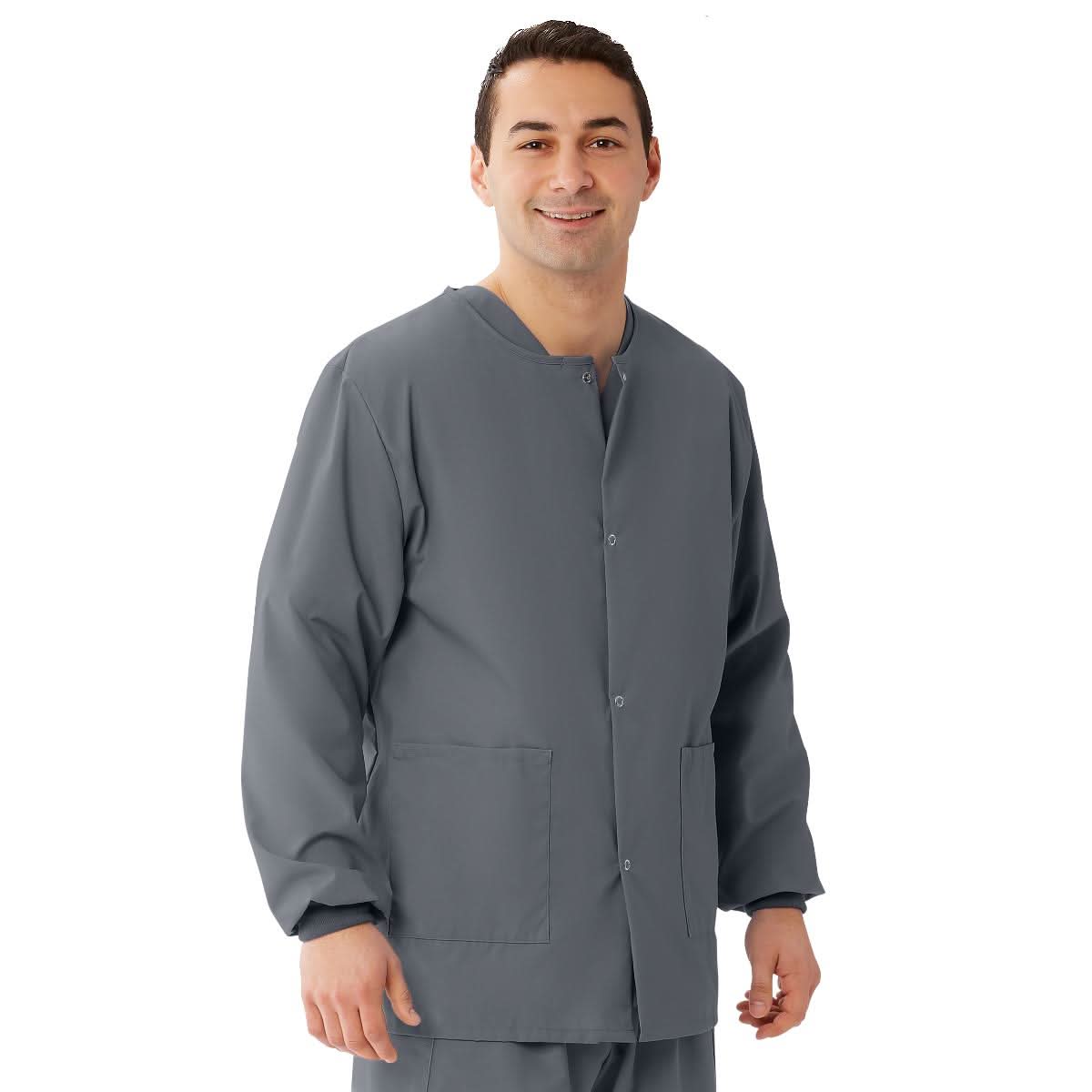Medline AngelStat Charcoal Unisex Scrub Jackets