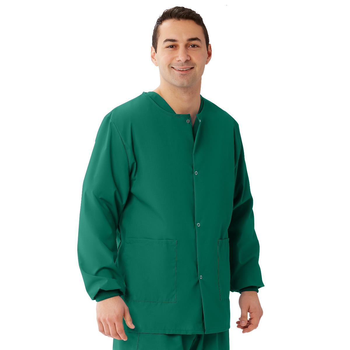 Medline AngelStat Style 849 Unisex Scrub Jackets - Emerald