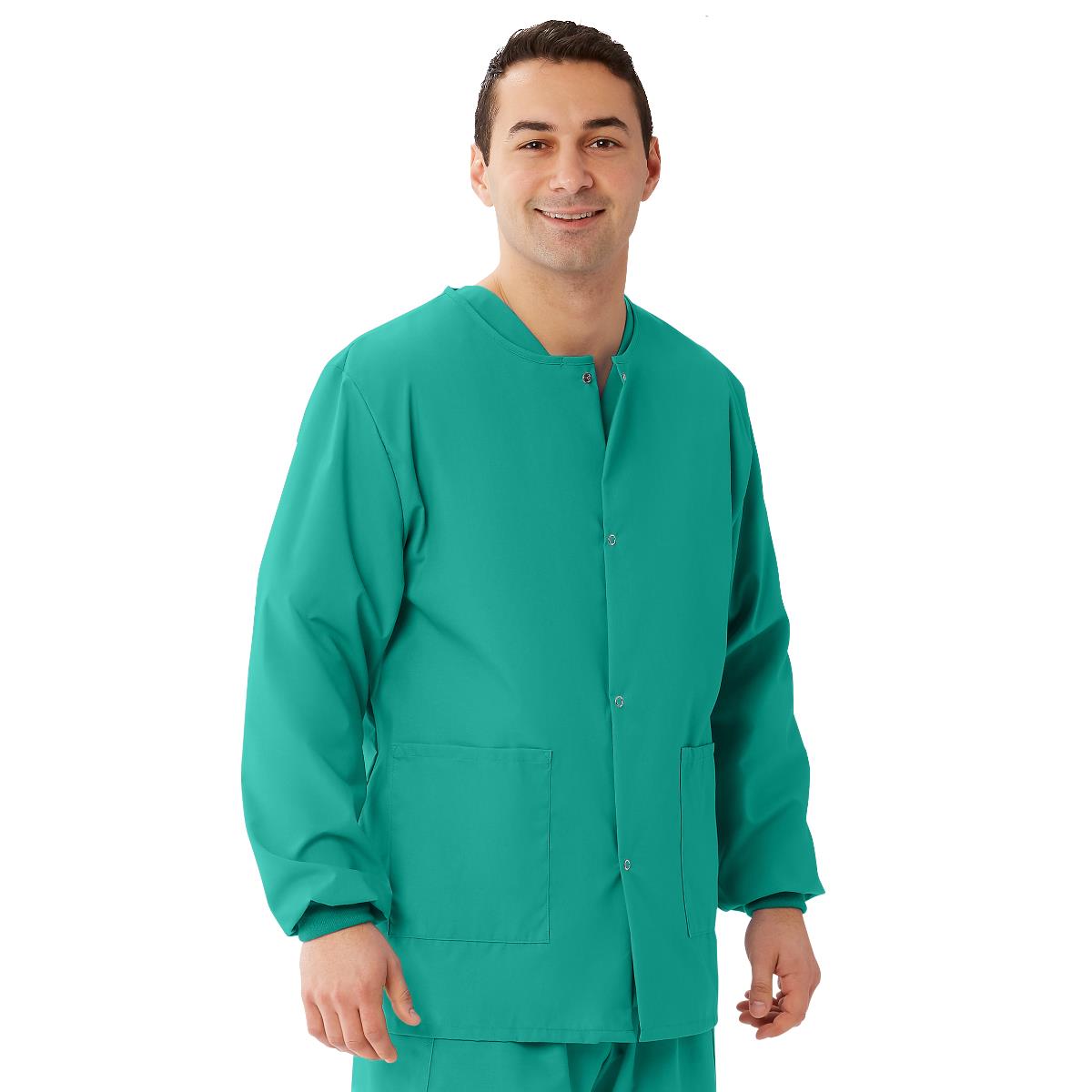 Medline AngelStat Style 849 Unisex Scrub Jackets -Jade