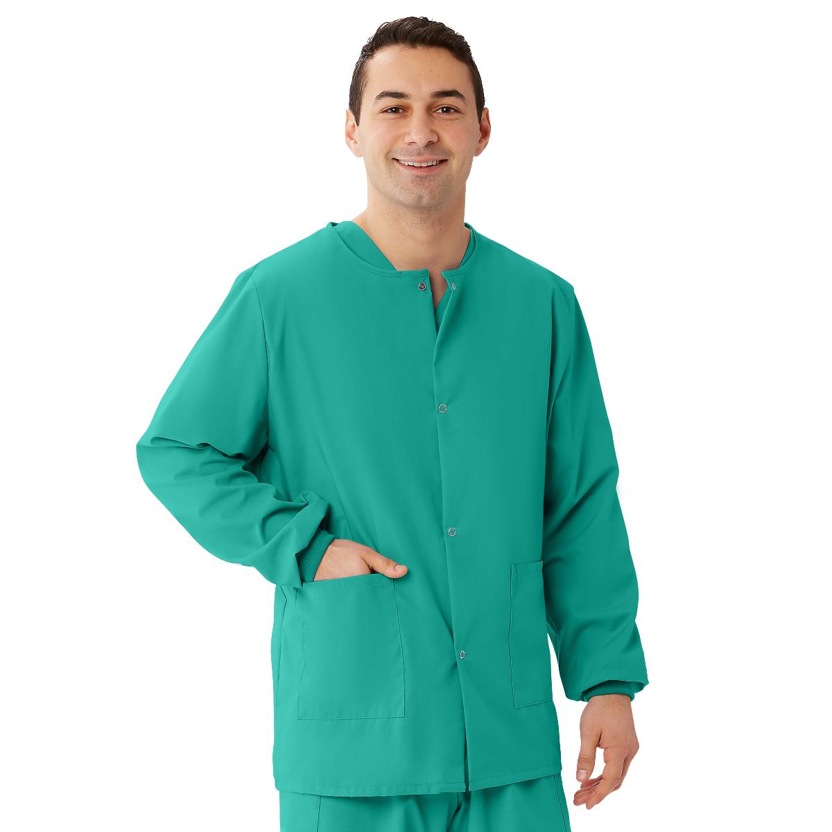 Medline AngelStat Style 849 Unisex Scrub Jackets -Jade