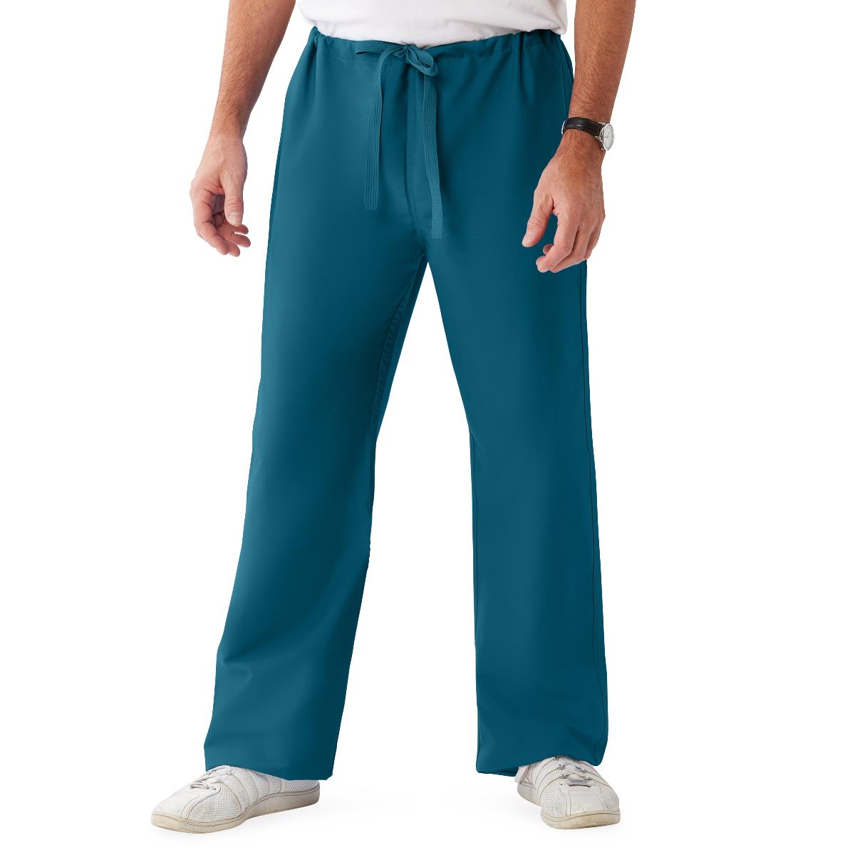 Medline ComfortEase Unisex Reversible Scrub Pants - Blue (Style 900)