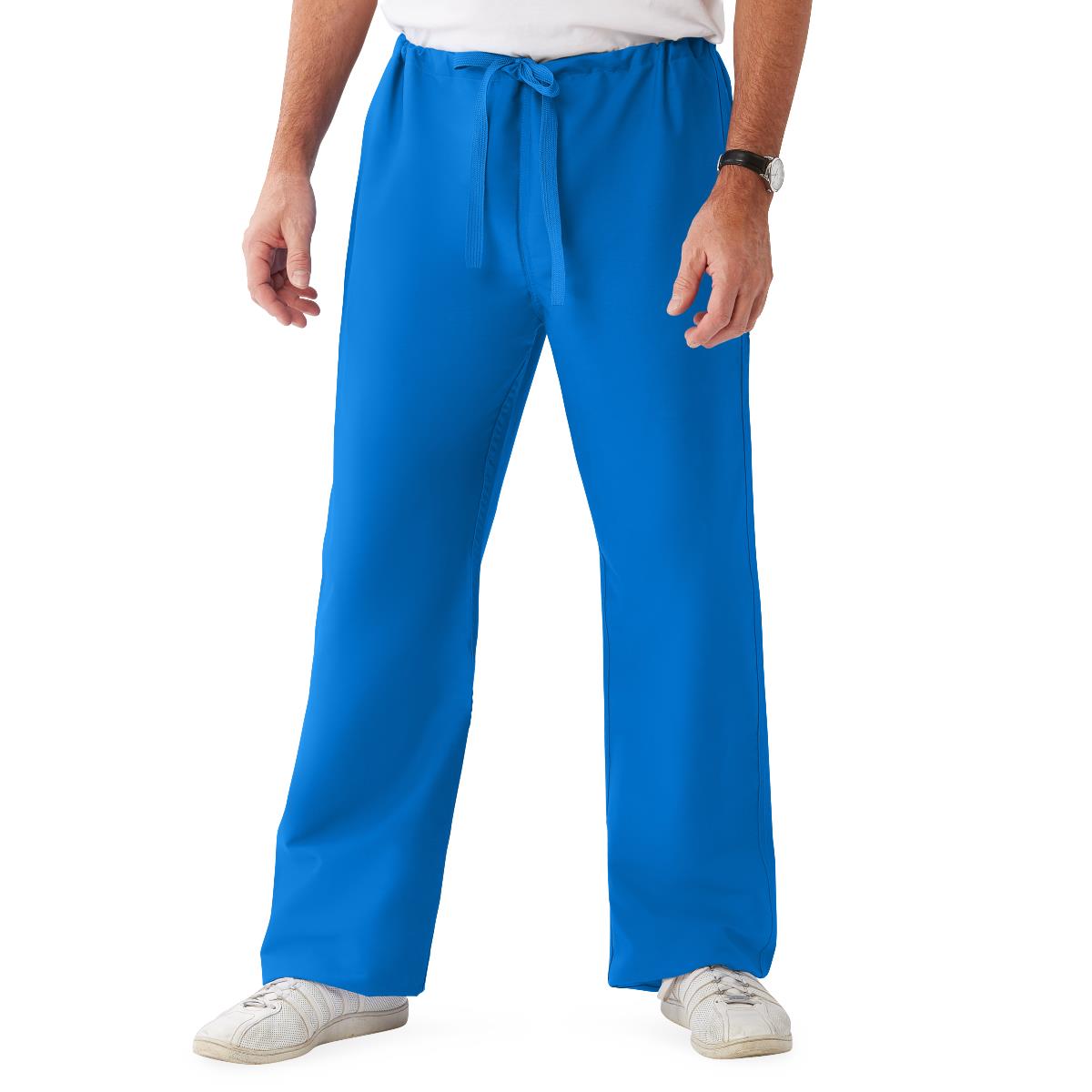Medline ComfortEase Unisex Reversible Scrub Pants - Blue (Style 900)