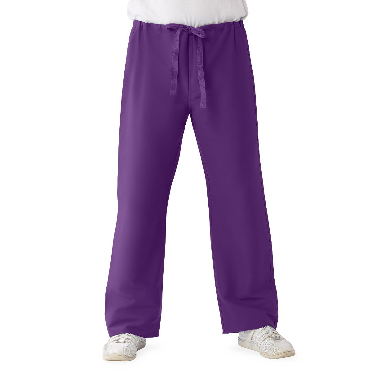 Medline ComfortEase Unisex Reversible Scrub Pants - Purple (Style 900)