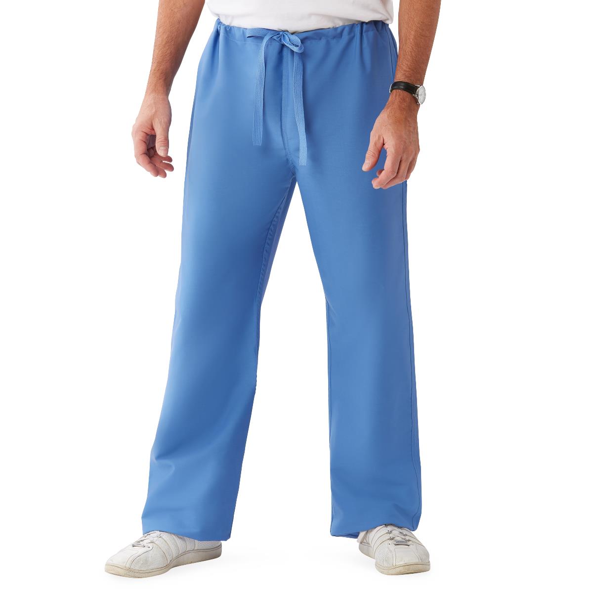 Medline ComfortEase Unisex Reversible Scrub Pants - Blue (Style 900)