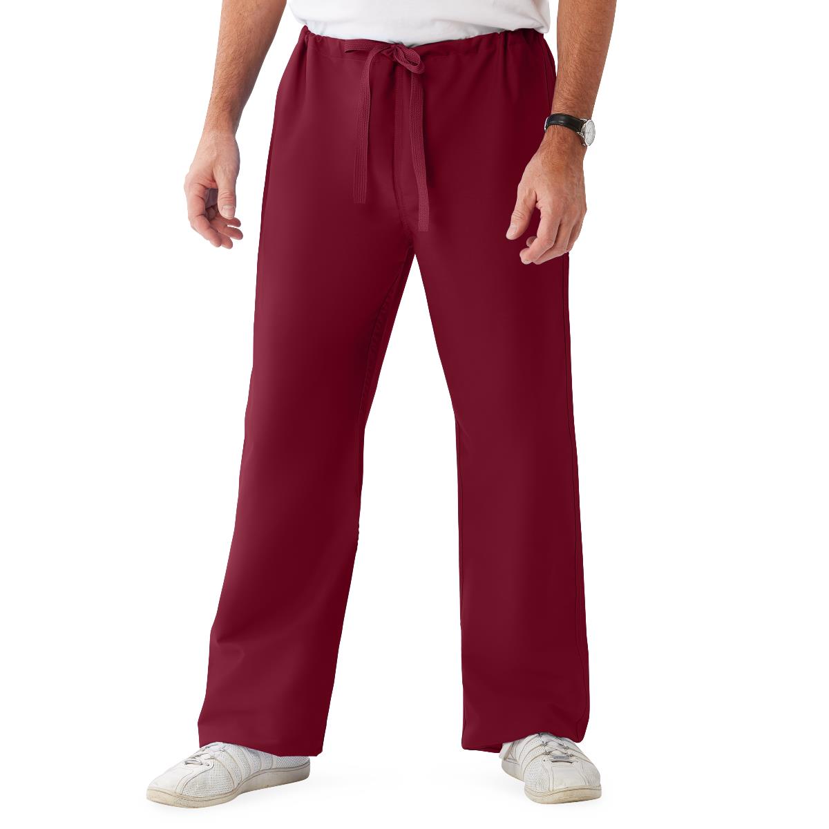 Medline ComfortEase Unisex Reversible Scrub Pants - Red (Style 900)