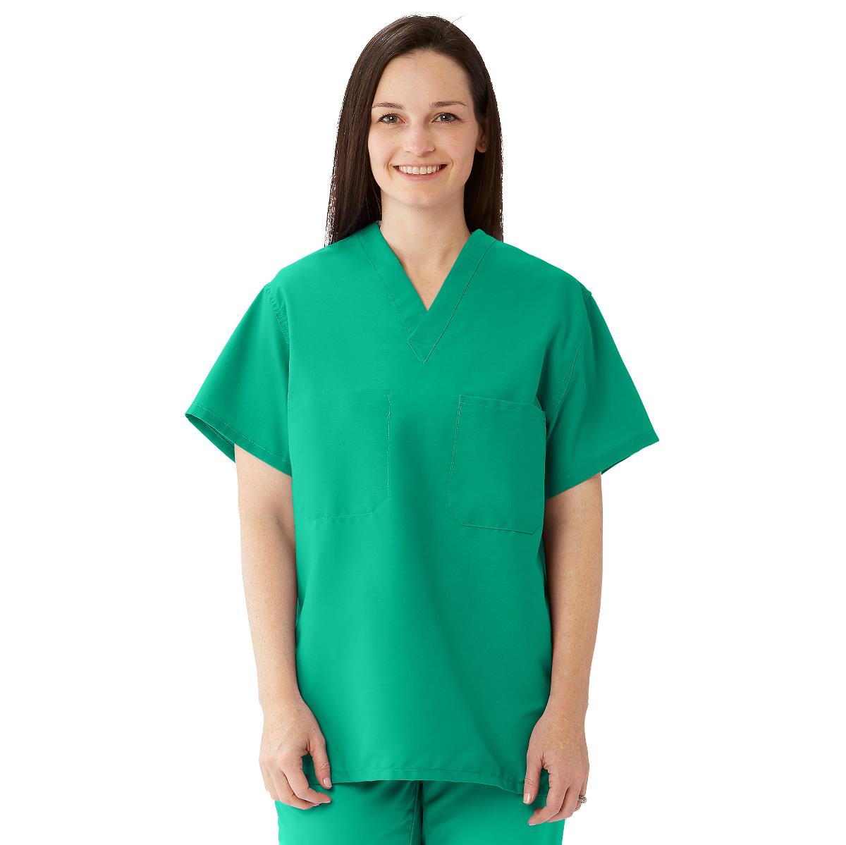 Medline ComfortEase Unisex Reversible 1-Pocket Scrub Tops (Style 910)