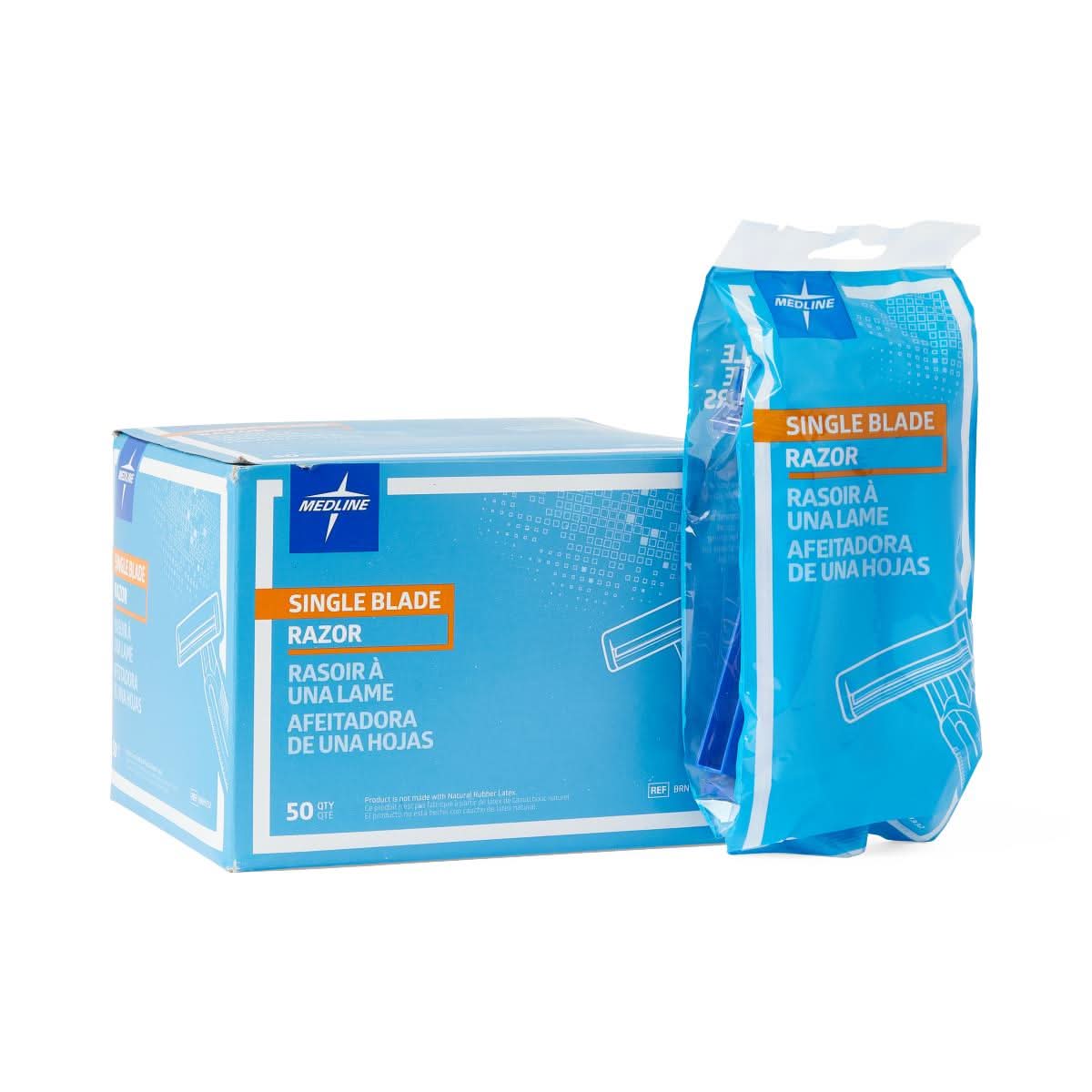 Medline Disposable Single Blade Facial Razors