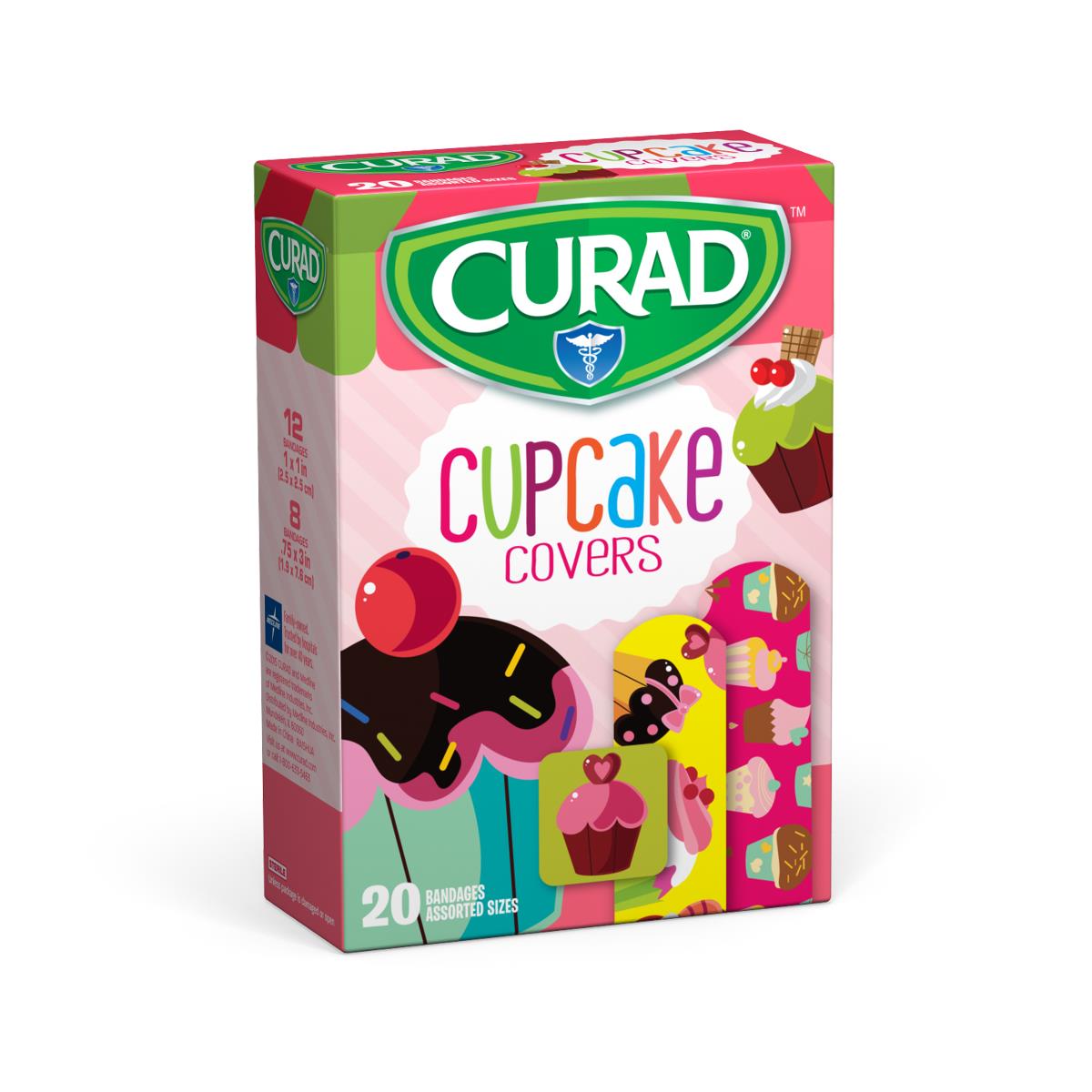 Medline CURAD Cupcake Cover Bandages for Kids