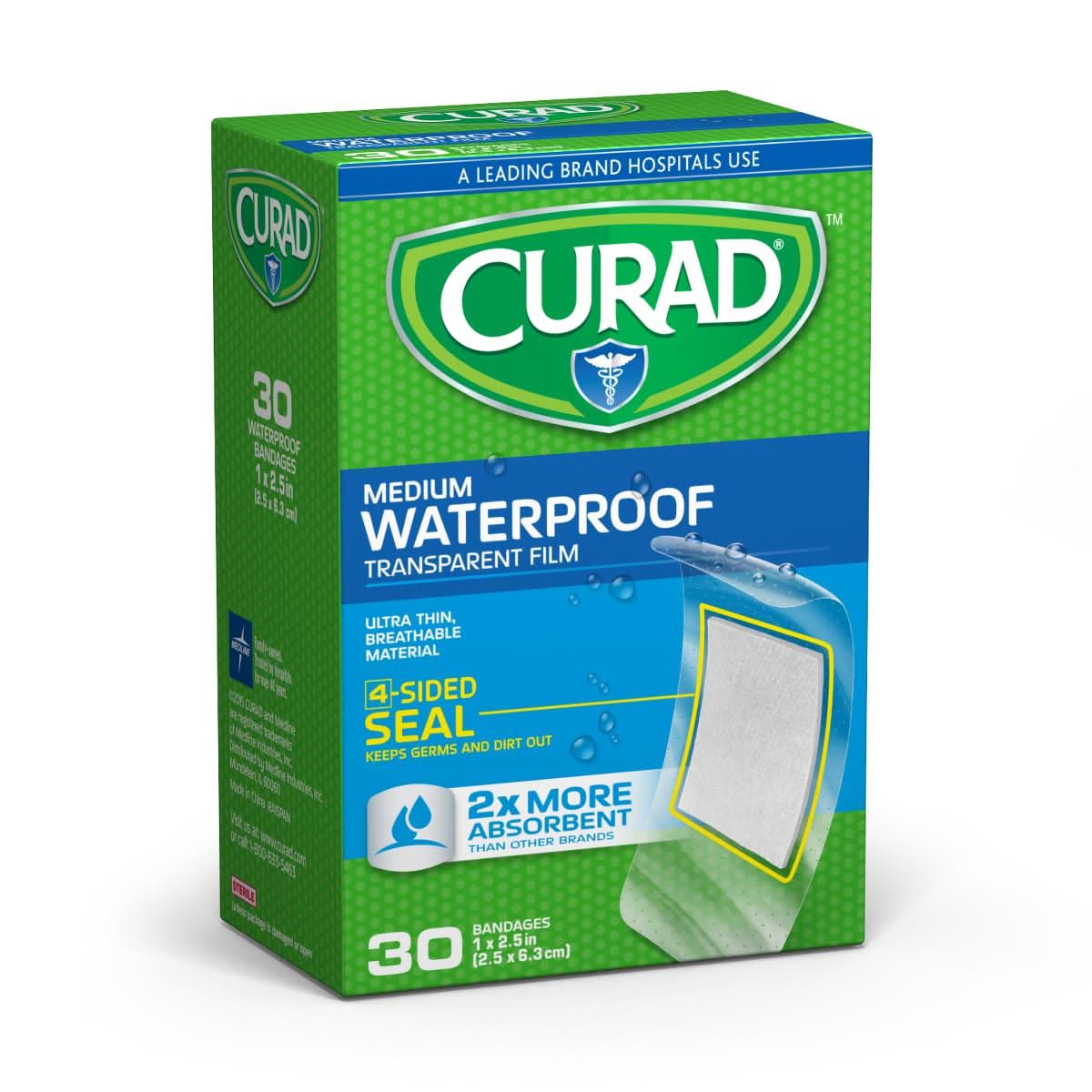 Medline CURAD Clear Waterproof Adhesive Bandages