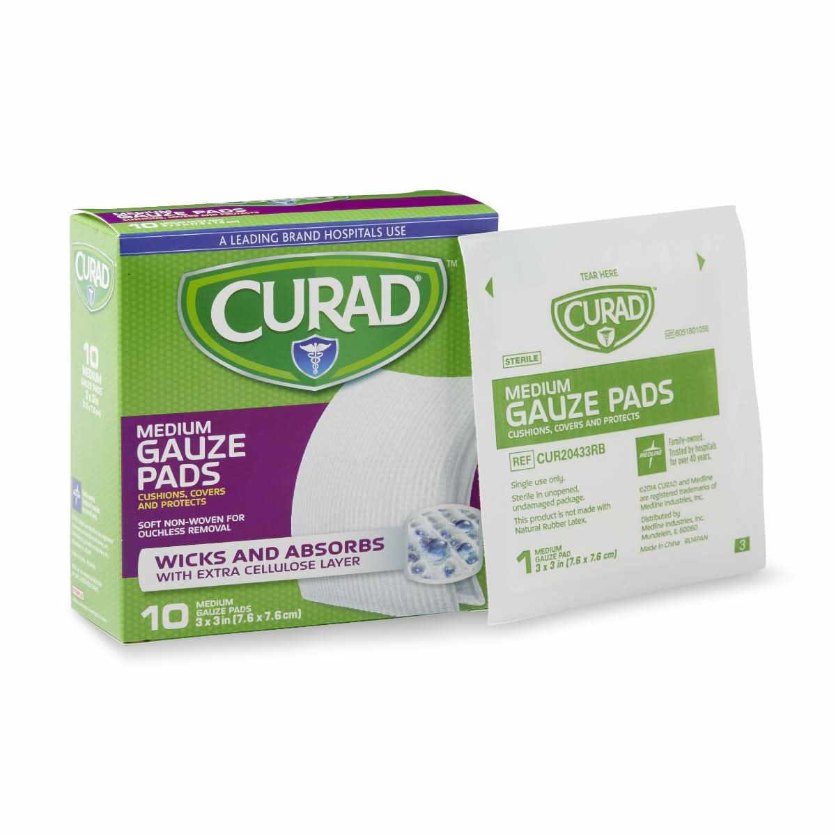 Medline Curad Retail Packaged Sterile Pro Gauze