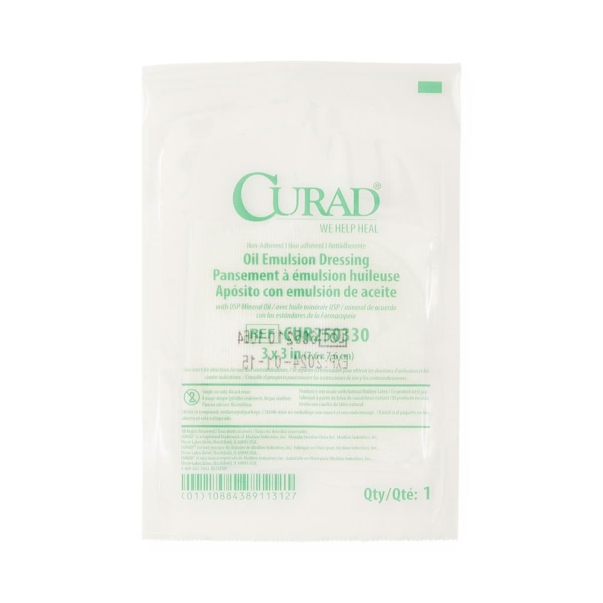 Medline CURAD Sterile Oil Emulsion Nonadherent Gauze Dressing