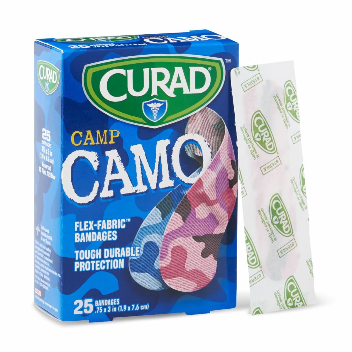 Medline CURAD Camo Flex-Fabric Adhesive Bandages