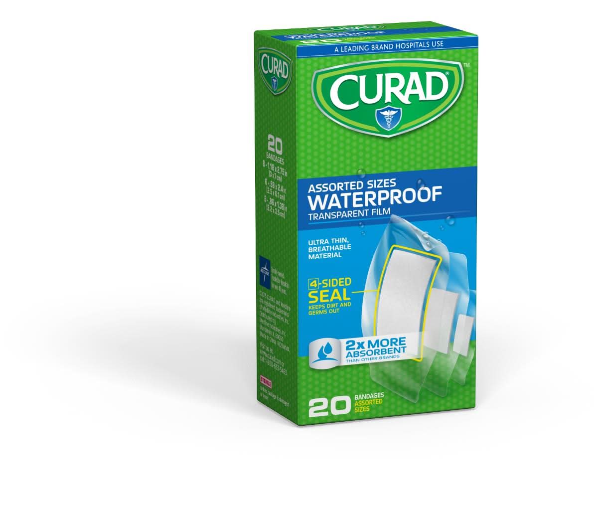 Medline CURAD Clear Waterproof Adhesive Bandages