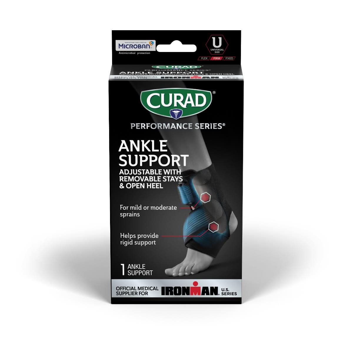 Medline CURAD Performance Series IRONMAN Ankle Supports with Stays