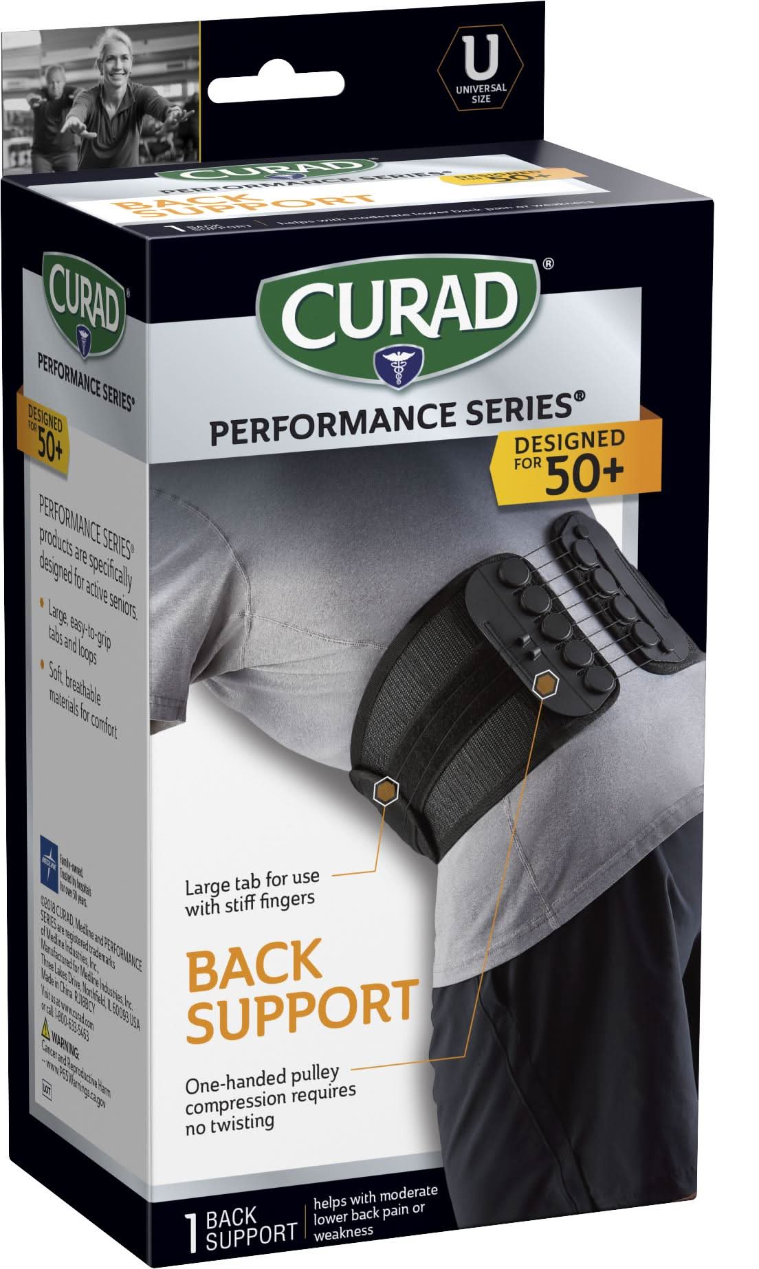 Medline CURAD Performance Series Back Supports with Pulley