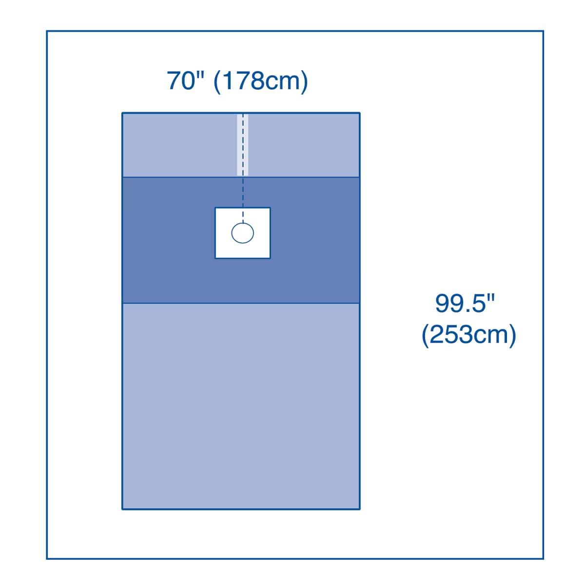 Medline Femoral Angiography Surgical Drape with Zip-Strip