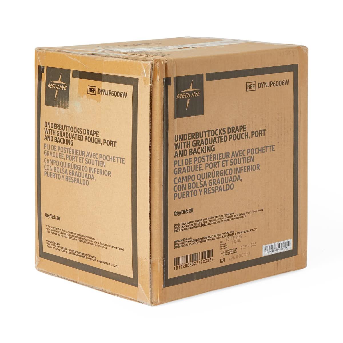 Medline Underbuttocks Drape w/Pouch and Port