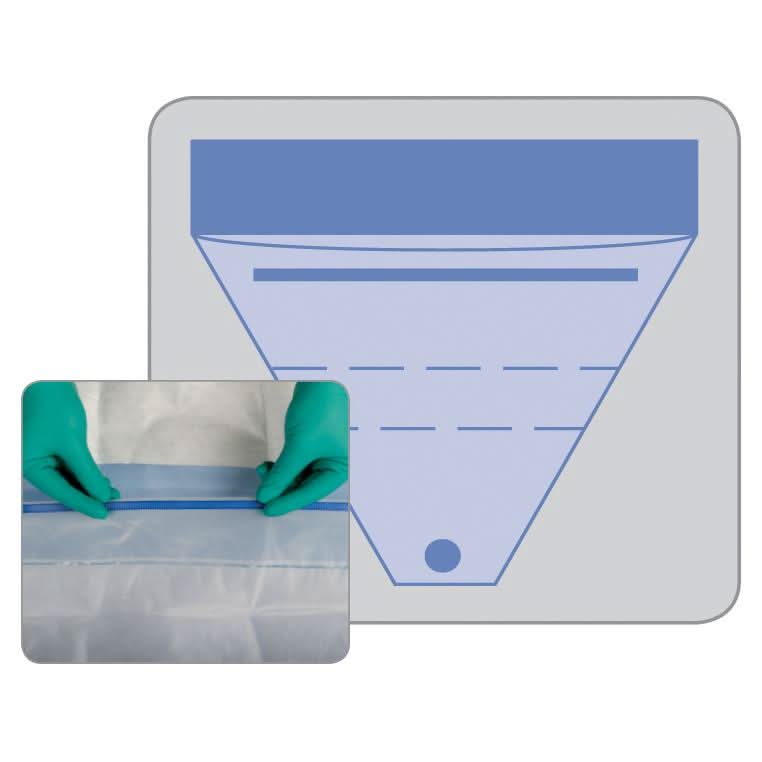 Medline Invisishield Fluid Pouches with Drainage