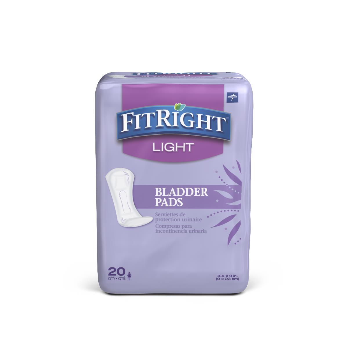 Medline FitRight ActivEdge Women's Bladder Control Pads