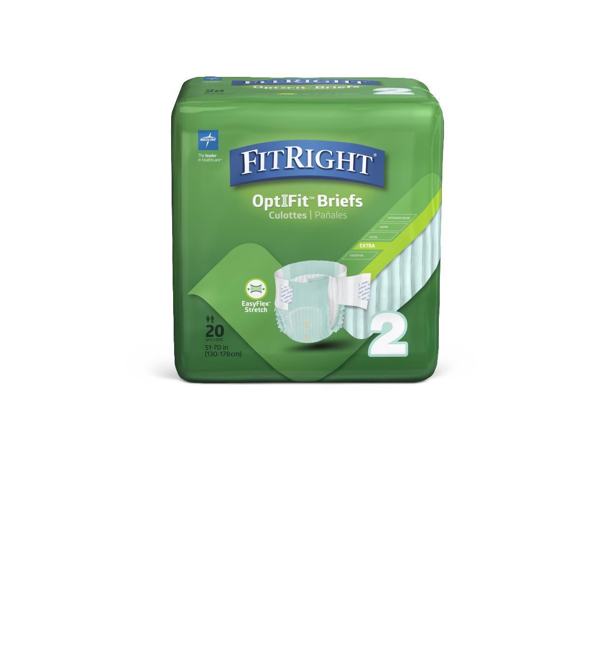 Medline FitRight Extra Stretch Briefs