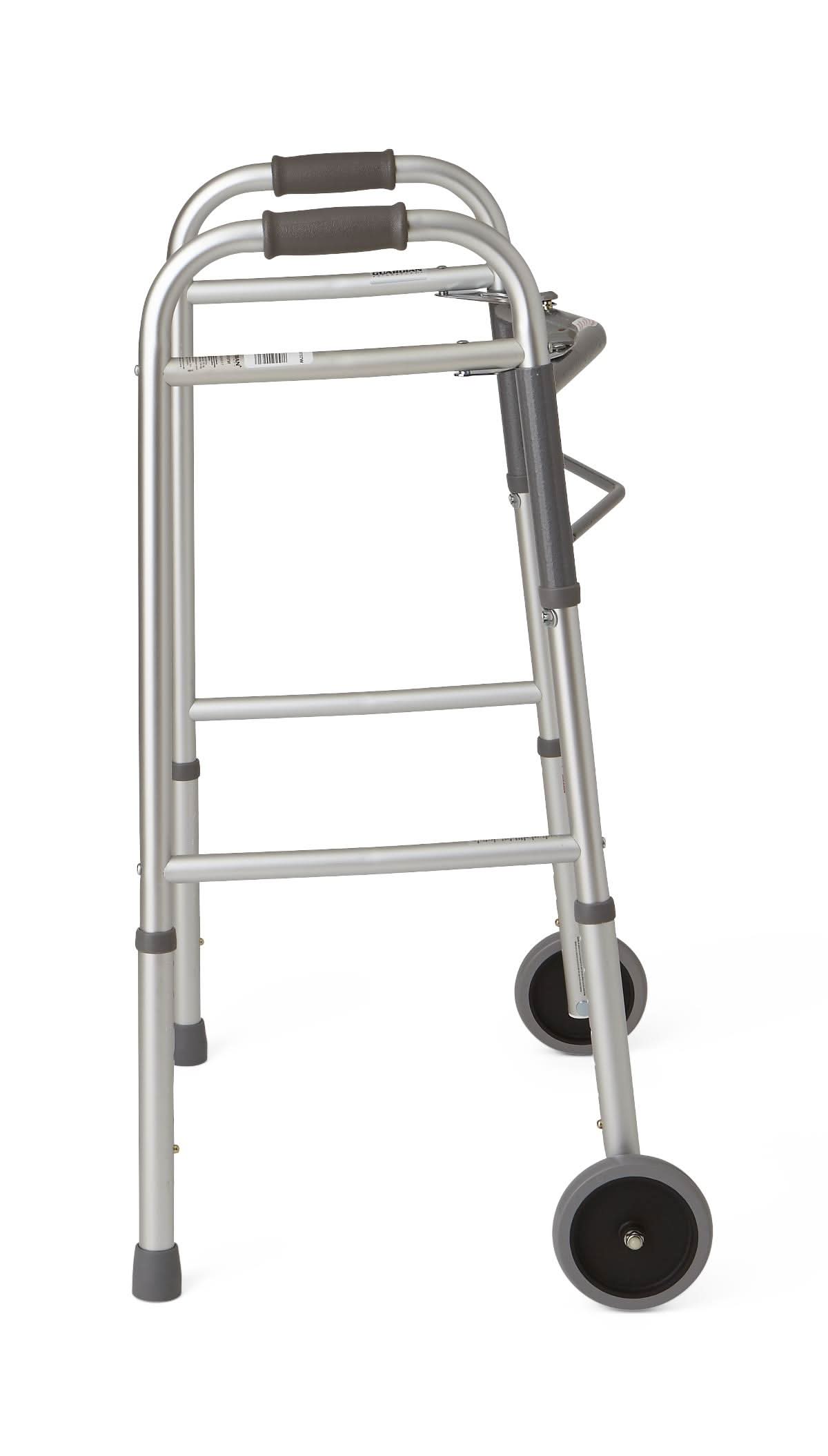 Medline Adult Two Button Folding Walkers with 5"