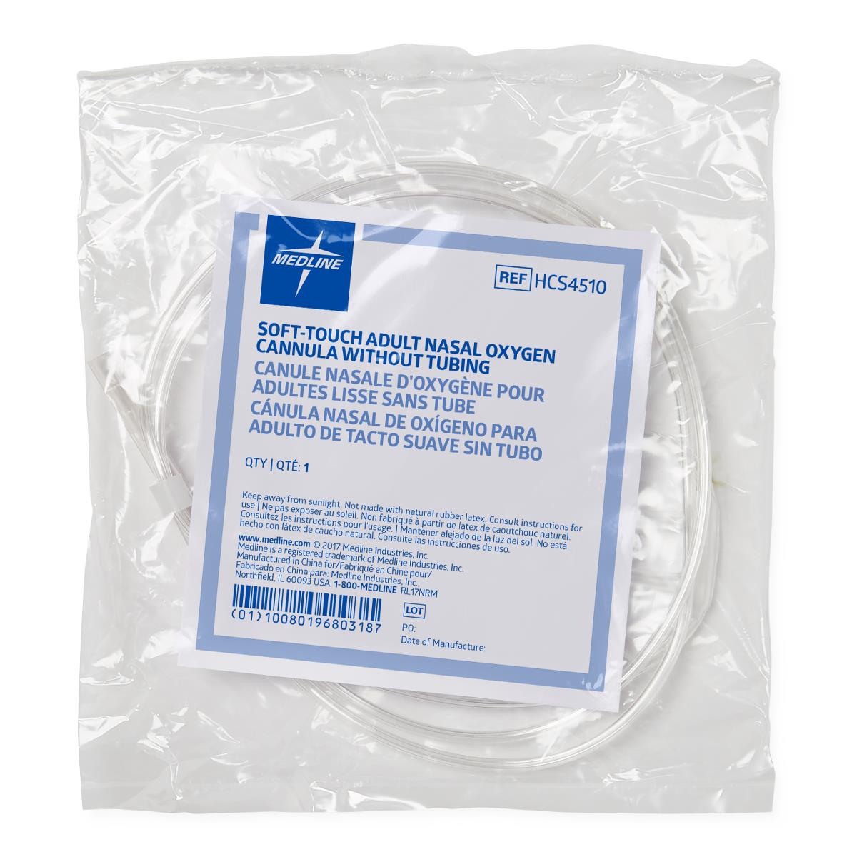 Medline Soft-Touch Oxygen Cannulas with Standard Connectors