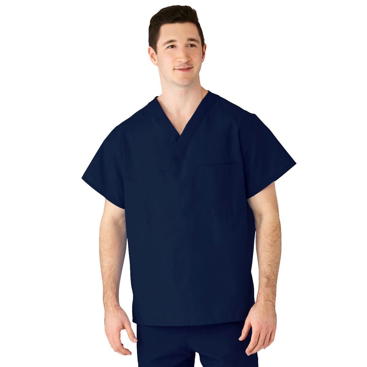 Medline 610 AngelStat Navy Scrub Tops ANG CC